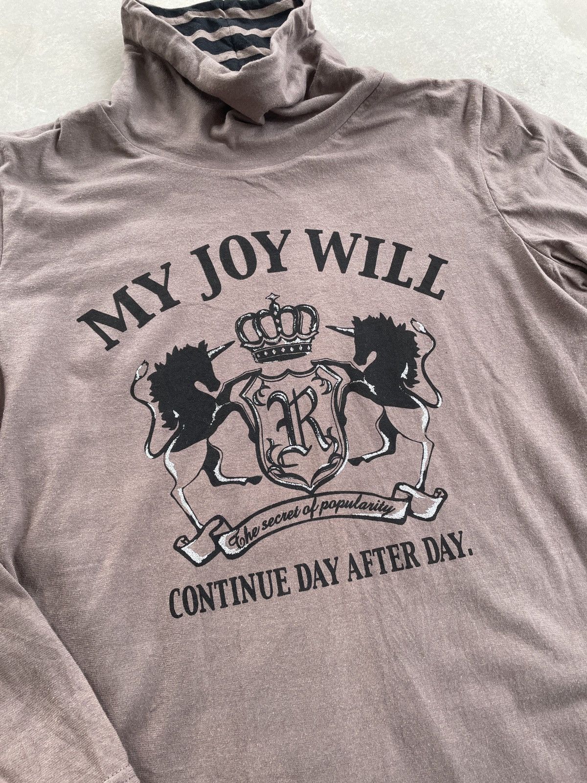 Japanese Brand × Vintage MY JOY WILL TURTLENECK DOUBLE LAYER TEE Size US M / EU 48-50 / 2 - 2 Thumbnail