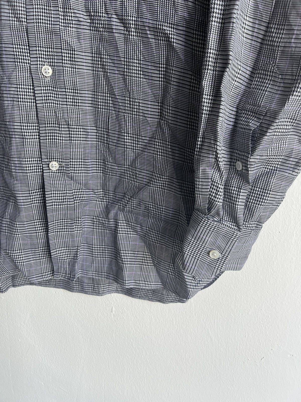 Ralph Lauren Purple Label RL Purple Label 🇮🇹 Grey Glen Plaid Aston B/D Dress Shirt Size US M / EU 48-50 / 2 - 5 Thumbnail