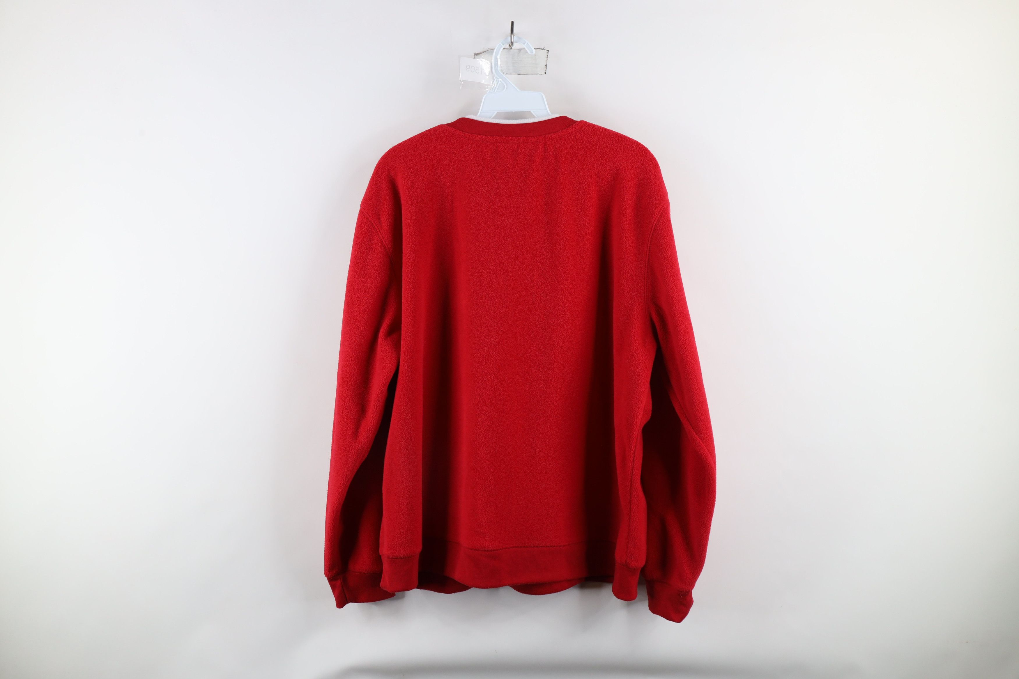 Disney × Vintage Vintage Disney Mickey Mouse Flower Fleece Sweater Red Size XL / US 12-14 / IT 48-50 - 6 Thumbnail