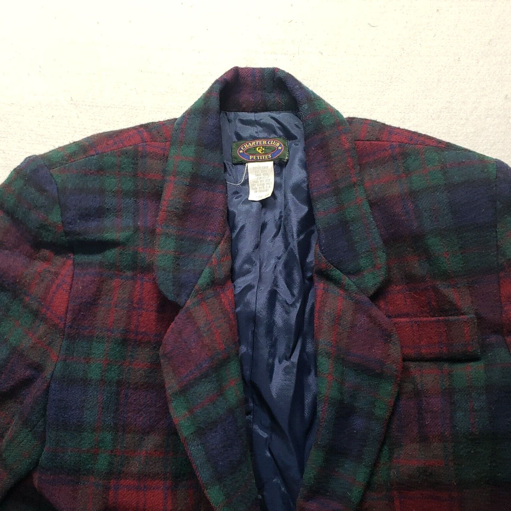 Charter Club VINTAGE Charter Club Blazer Shirt 10 Red Plaid Wool Women's Adult Jacket Blazer 90s Womens Size L / US 10 / IT 46 - 2 Thumbnail
