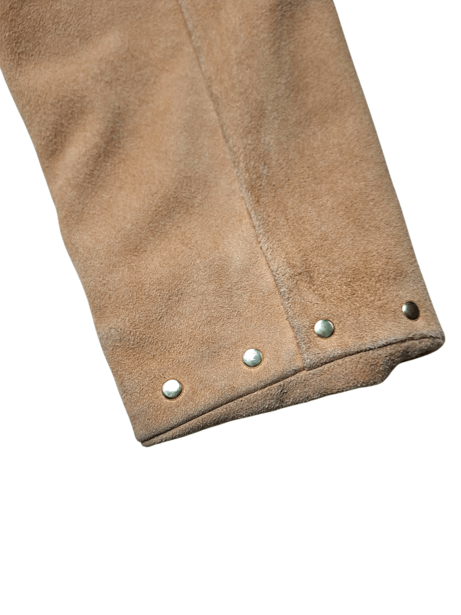 TWINSET TWIN-SET Simona Barbieri Suede Studded Jacket Tan Brown Size S / US 4 / IT 40 - 5 Thumbnail