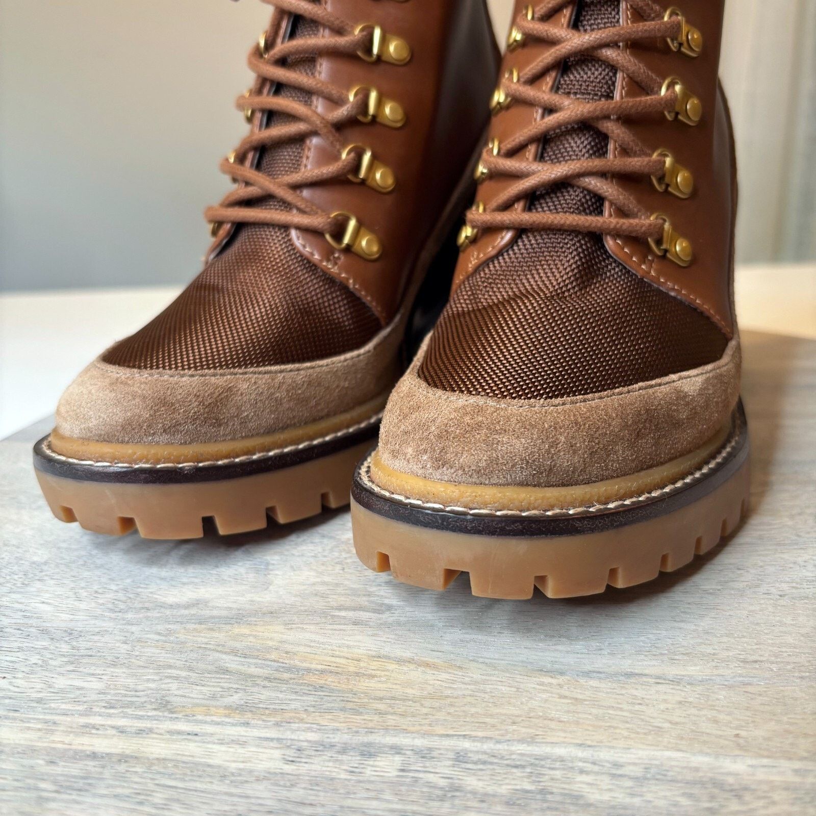 Tory Burch Tory Burch Miller Suede Lug Sole Boots Combat US Size 7.5 Size US 7.5 / IT 37.5 - 5 Thumbnail