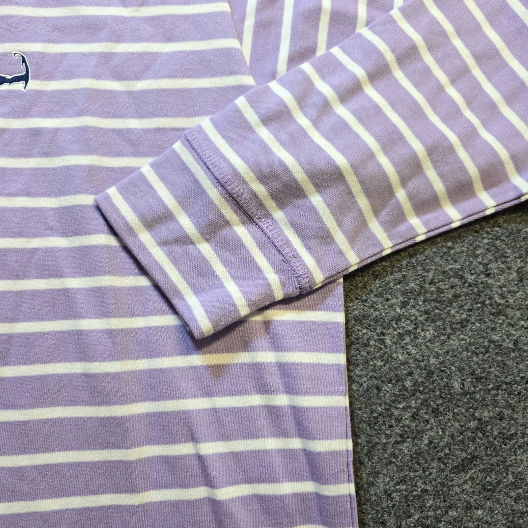 Vintage Cuffy's Massachusetts Sweatshirt Womens 2XL Purple Stripe Embroidered Hoodie Pullover Cuffys Classic Knit V-Neck Activewear Girls Womens Size XXL / US 16-18 / IT 52-54 - 6 Thumbnail