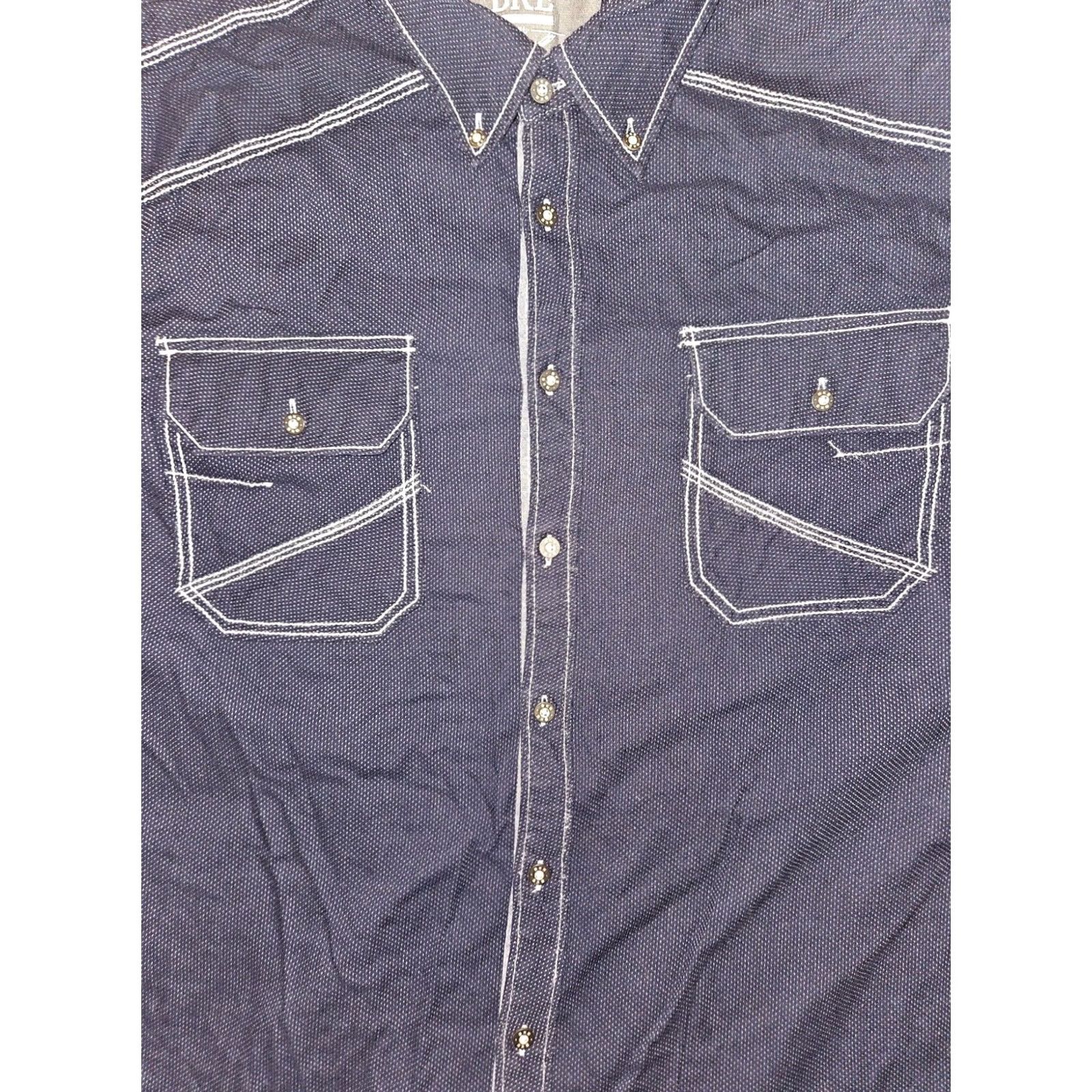 BKE BKE Button Down Long Sleeve Men's XXL Standard Fit Blue Embroidered Preppy Shirt Size US XXL / EU 58 / 5 - 6 Thumbnail
