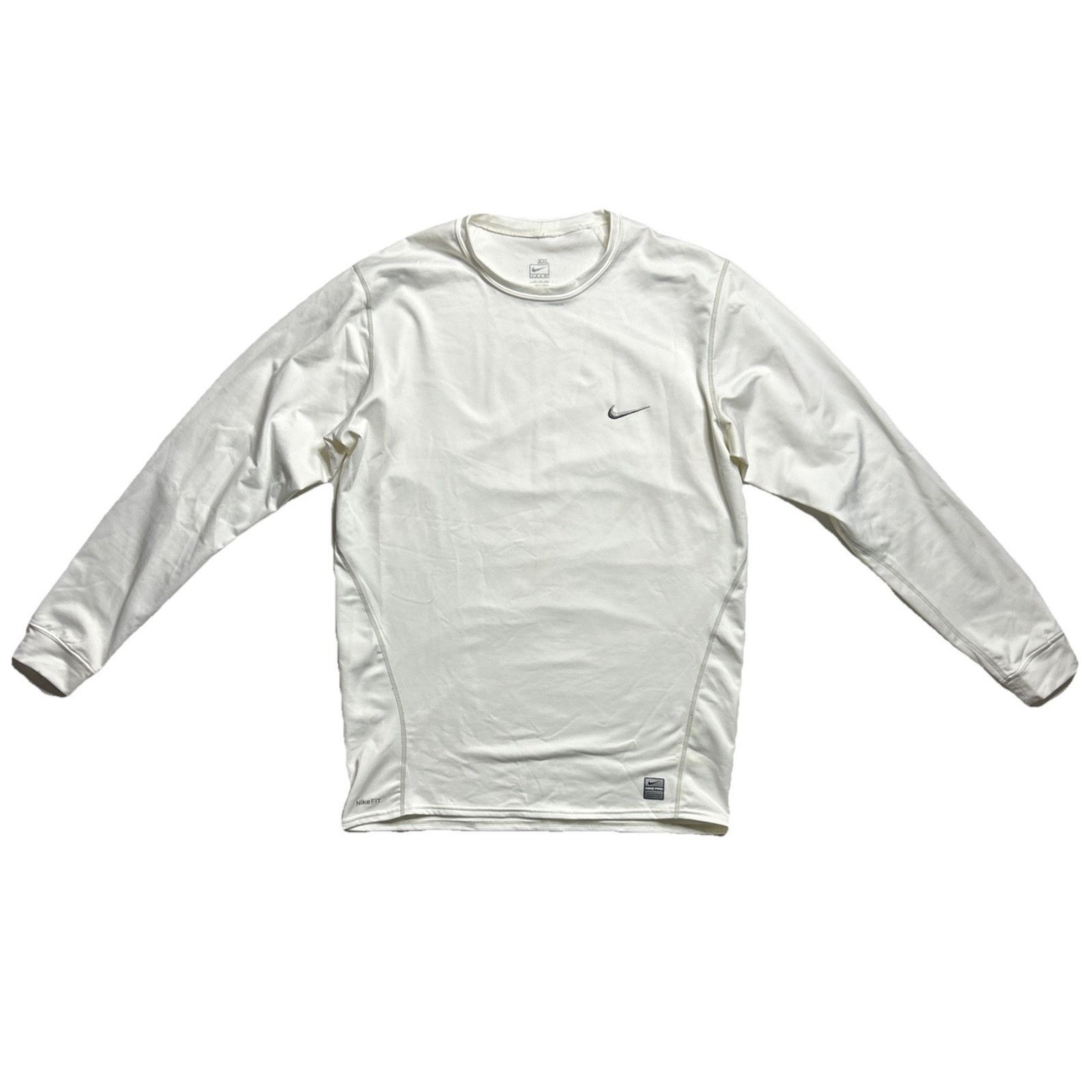 Nike Nike Pro Shirt Long Sleeve Dri Fit Ivory Men Size 2XL Size US XXL / EU 58 / 5 - 1 Thumbnail