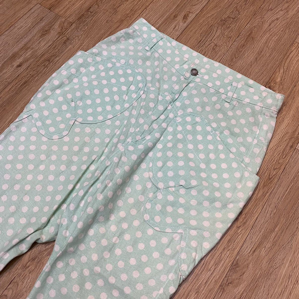 Issey Miyake 2000s Mercibeaucoup By Issey Miyake Polkadot Light Green Size US 26 / EU 42 - 2 Thumbnail