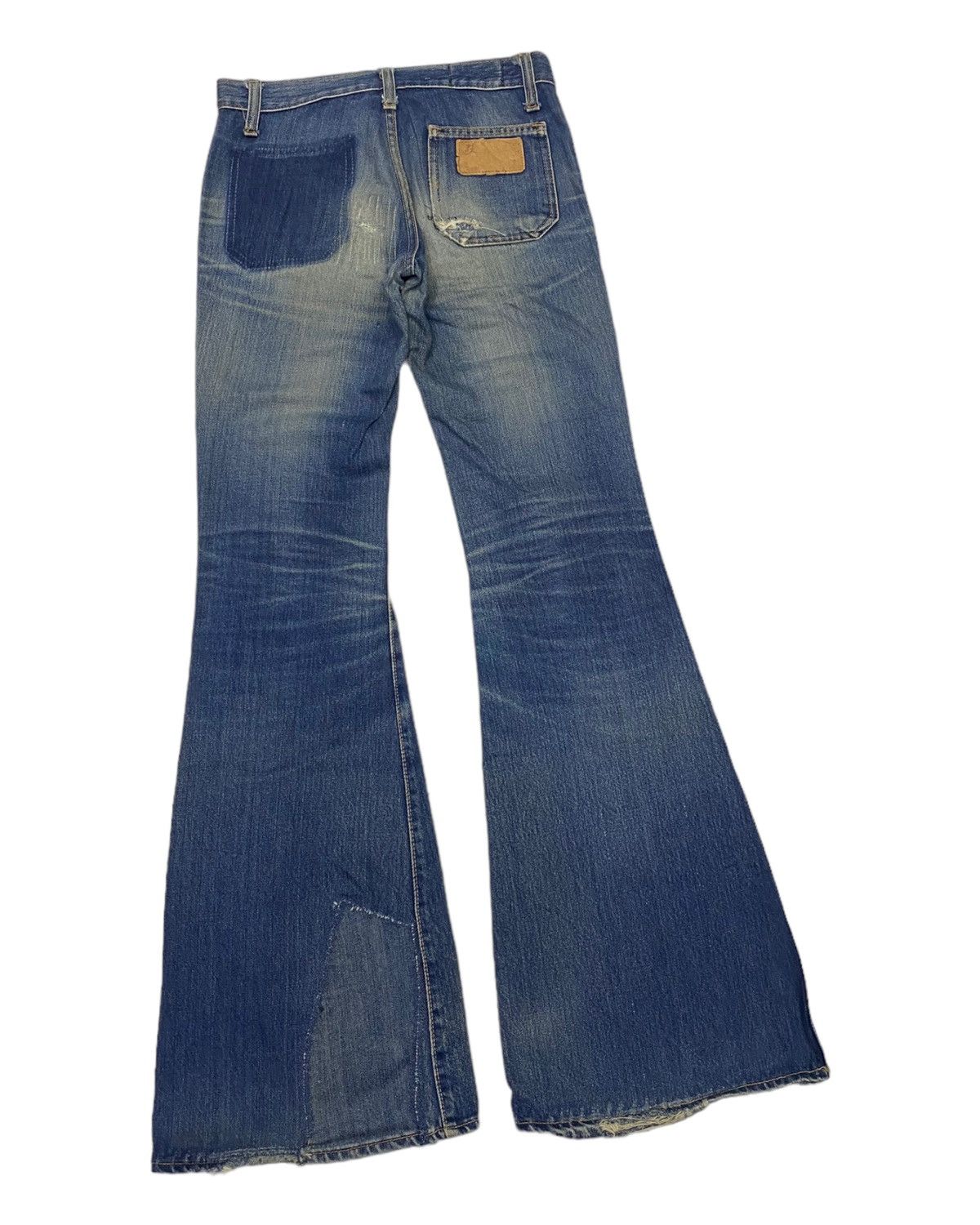 If Six Was Nine FLARED🔥BOBSON FLARE BOOTCUT DISTRESS DENIM JEANS Size US 28 / EU 44 - 6 Thumbnail