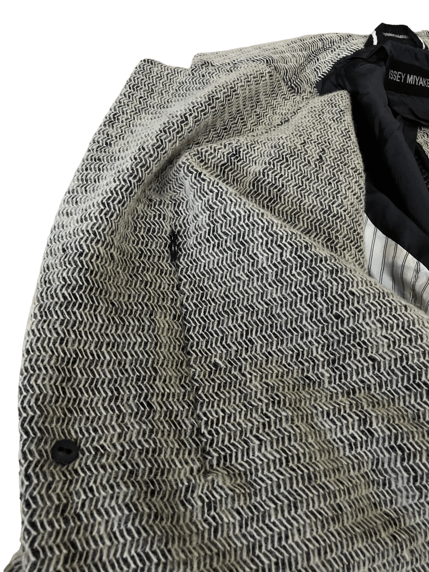 Issey Miyake Vintage Issey Miyake Herringbone Wool Blazer Coat Jacket Size US L / EU 52-54 / 3 - 11 Thumbnail