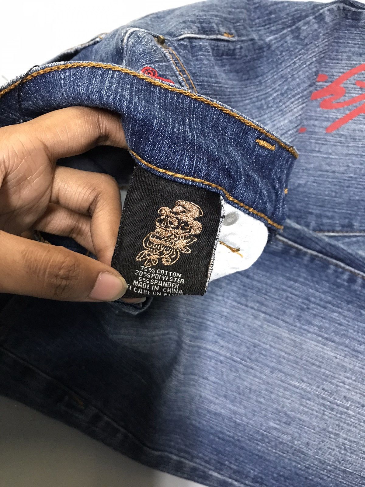 Ed Hardy Vintage Ed hardy embroidered denim Size 28" / US 6 / IT 42 - 8 Thumbnail
