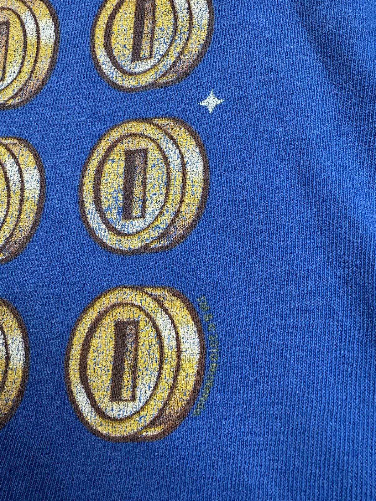 Gildan Super Mario Shirt Large Blue Short Sleeve Coin Video Game Size US L / EU 52-54 / 3 - 5 Thumbnail
