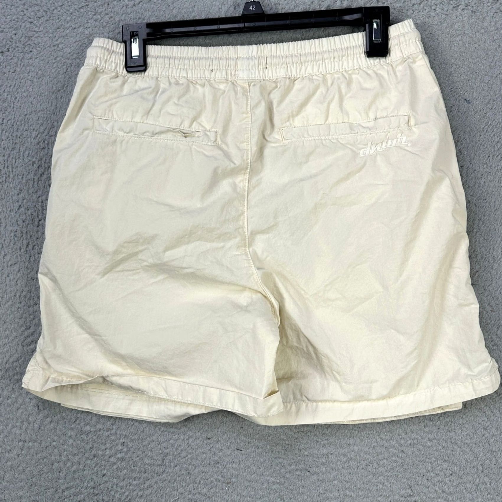 Zara VINTAGE ZARA Mens Pull On Cargo Shorts Small Cream Drawstring Stretch Waistband Pockets Size US 29 - 2 Thumbnail