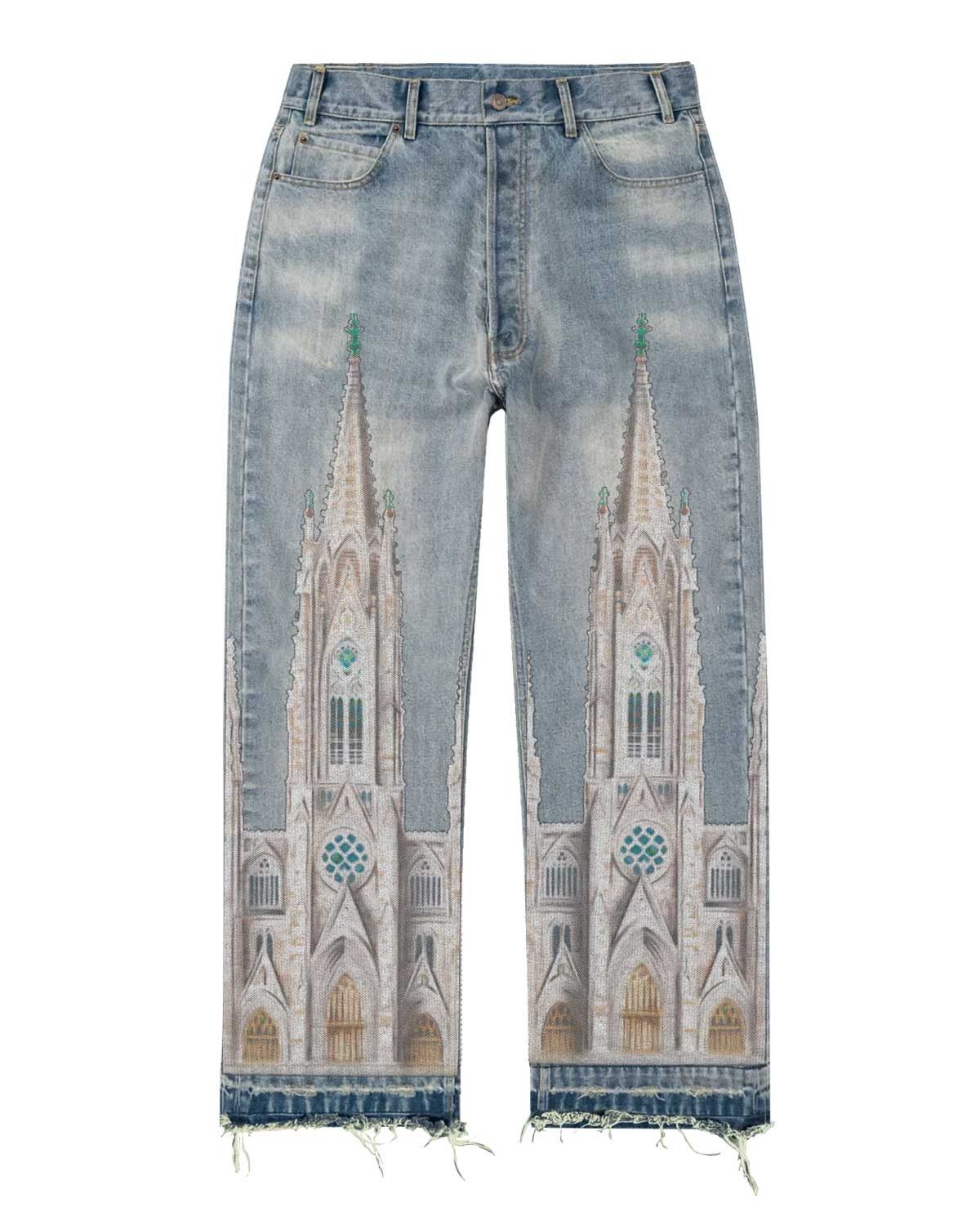 Bravest Studios Cathedral Denim Pants Blue Size US 34 / EU 50 - 1 Thumbnail