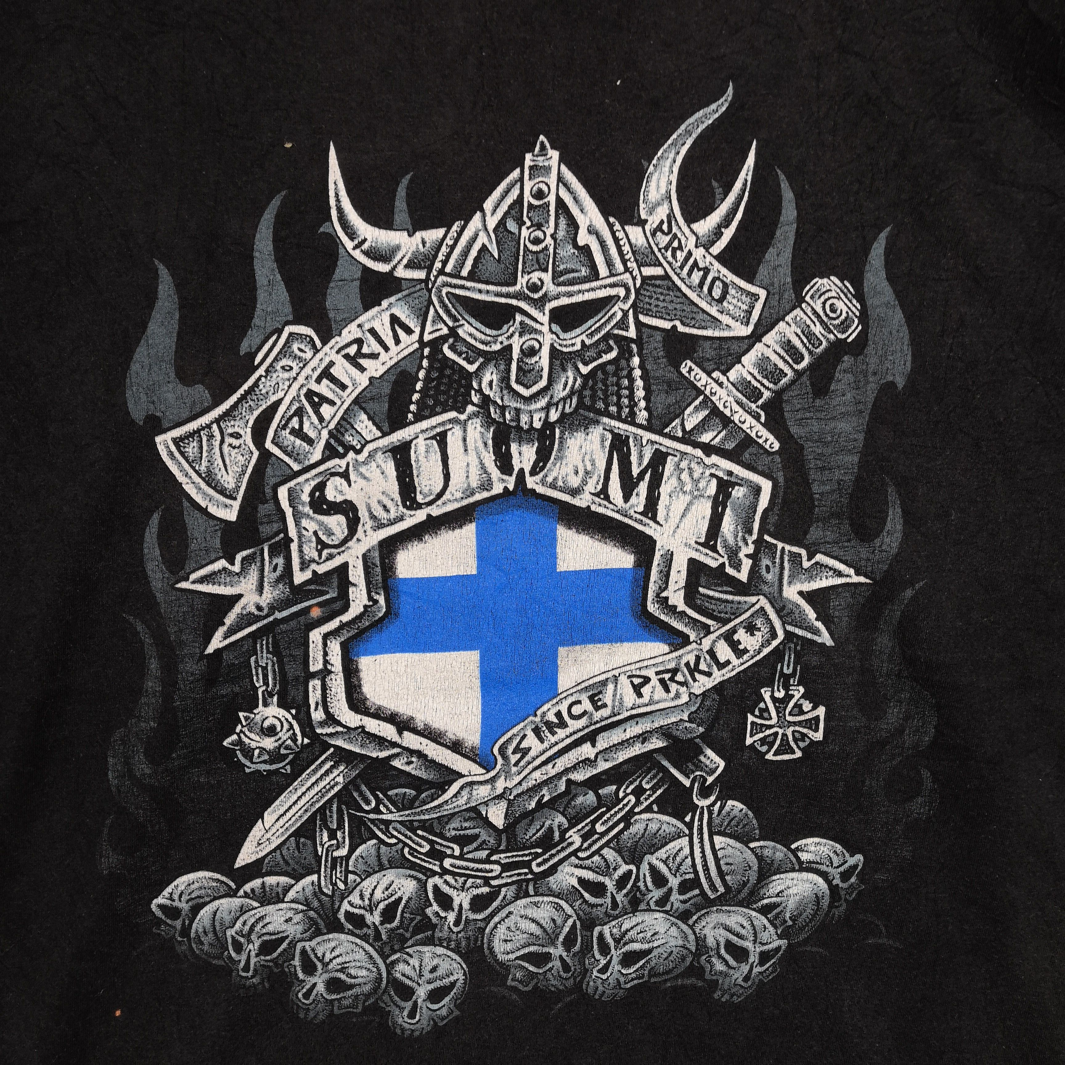 Vintage Vintage Viking Tshirt Primo Patria Suomi Sweden Size US L / EU 52-54 / 3 - 4 Thumbnail