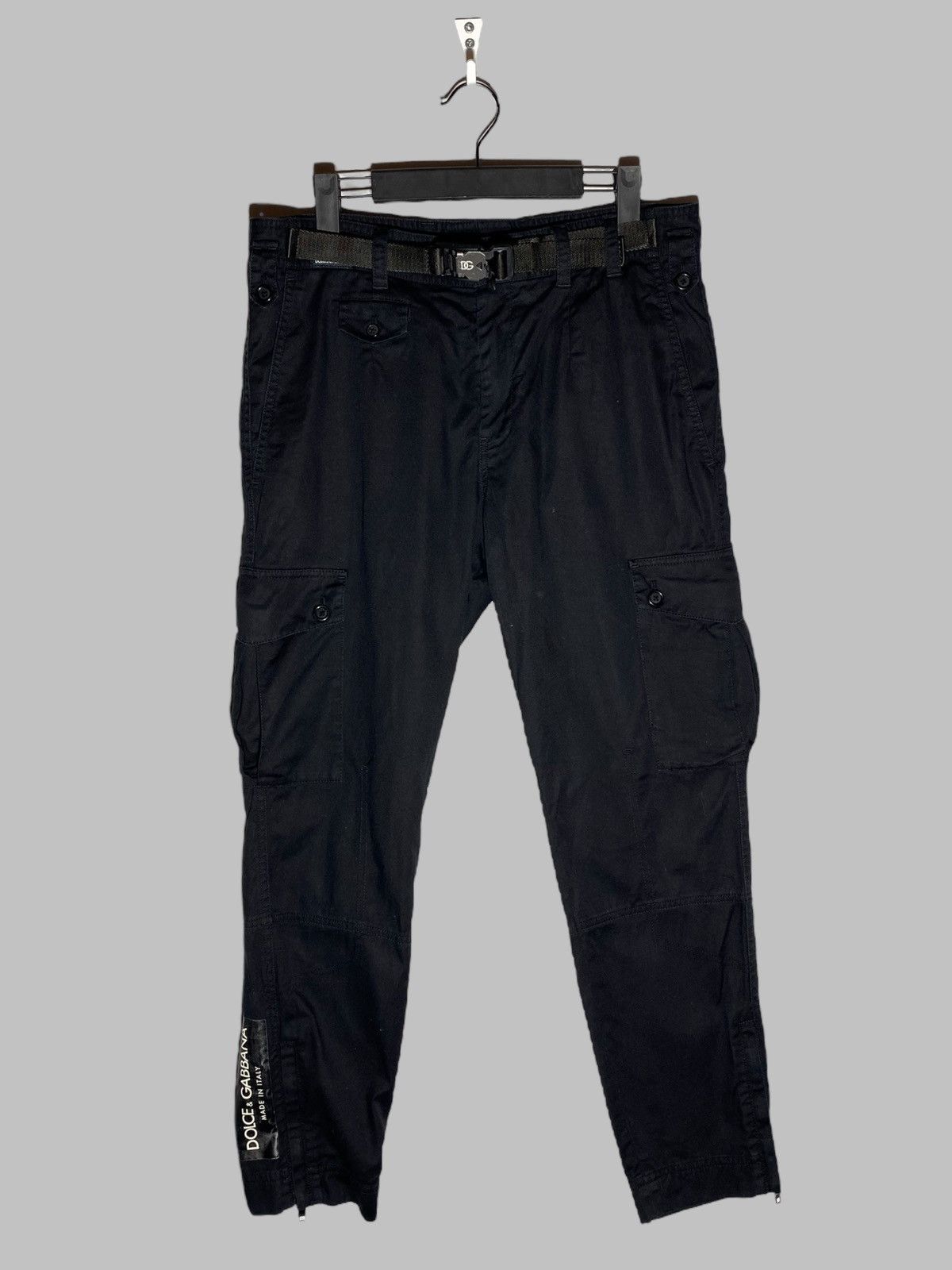 Dolce & Gabbana Dolce & Gabbana Jeans Black Cotton Skinny Cargo Denim Size US 32 / EU 48 - 1 Thumbnail