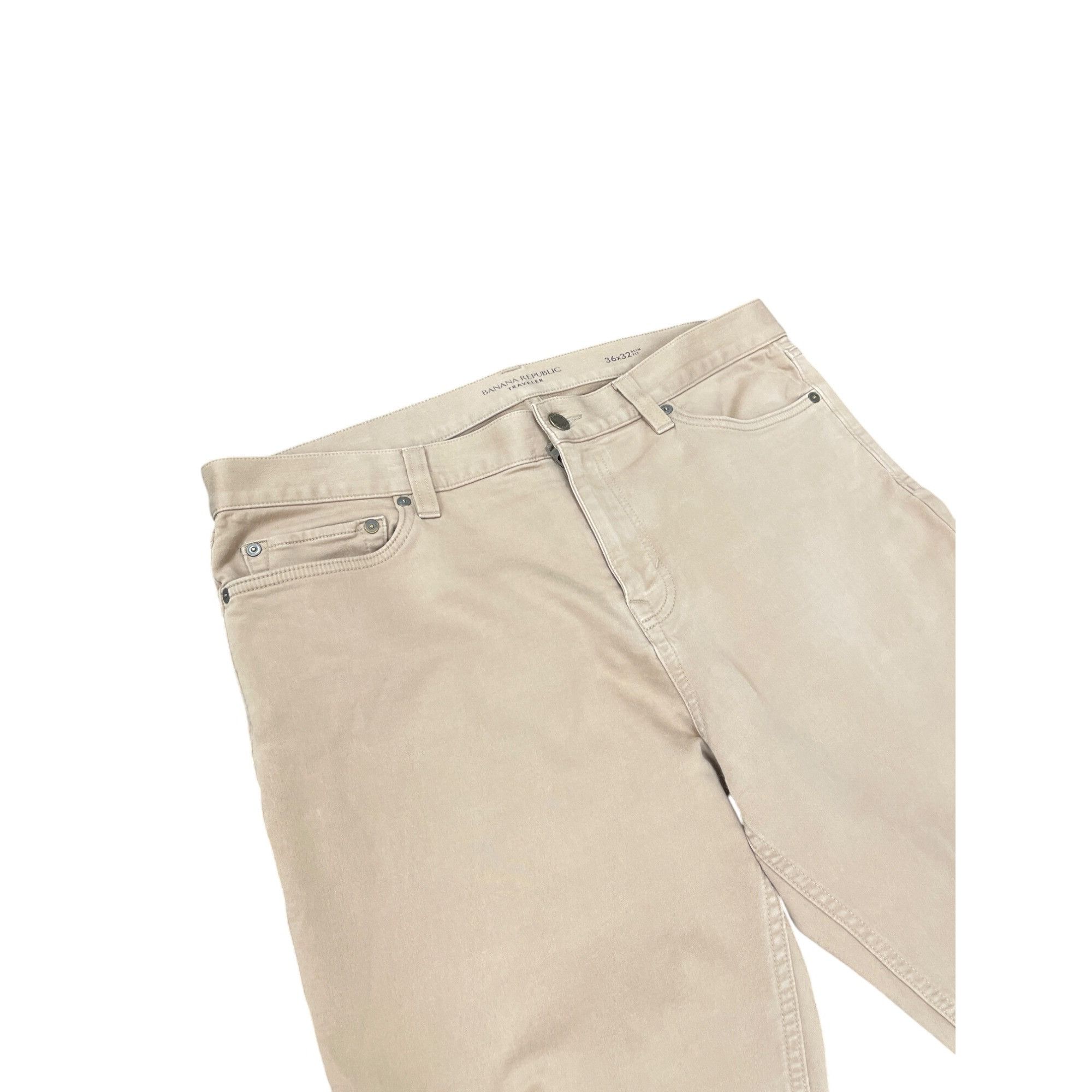 Banana Republic Banana Republic Mens Slim Fit Traveler Jeans Tan 36x32 SKU 8 Size US 36 / EU 52 - 3 Thumbnail