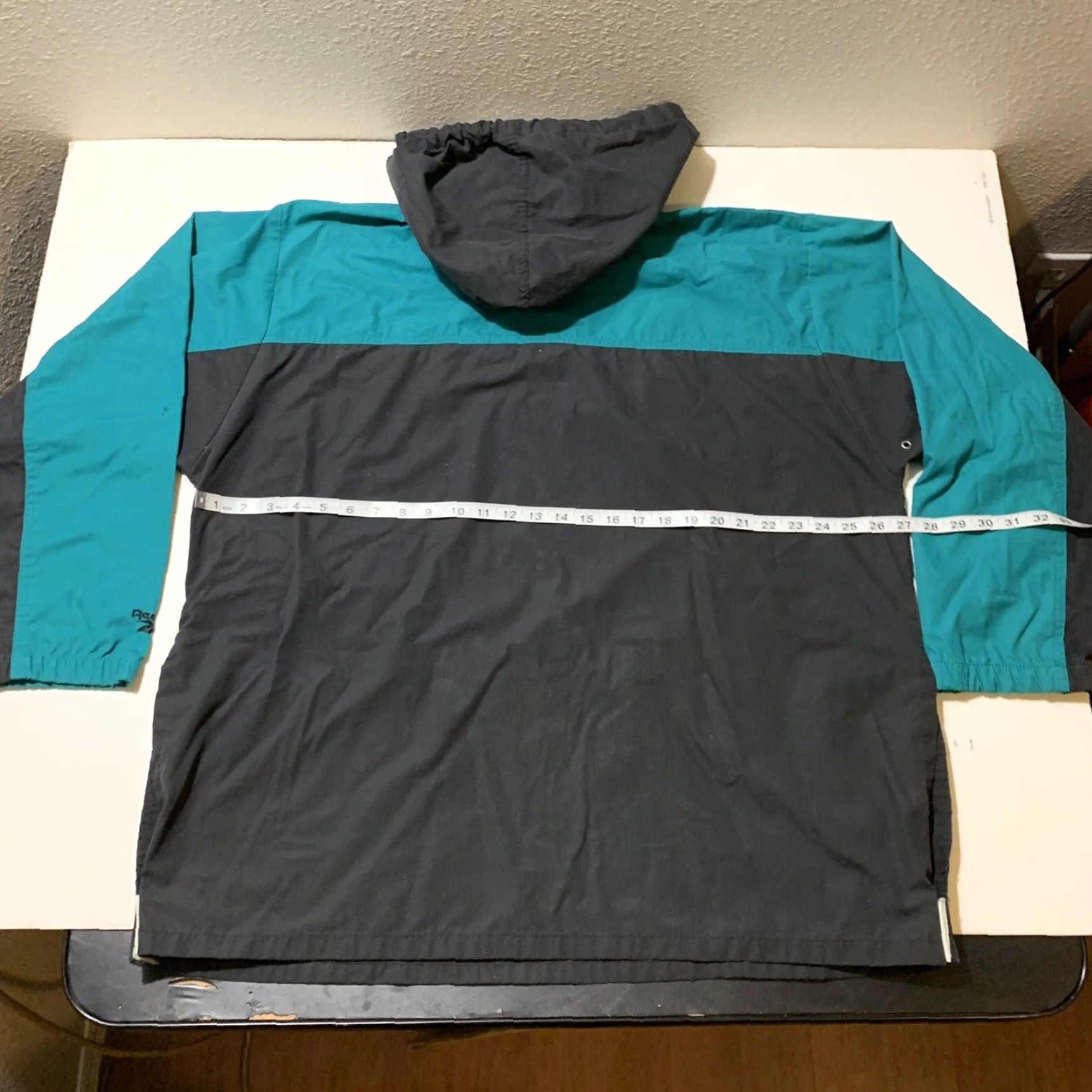 VINTAGE Reebok Jacket Above The Rim 90s Nylon Anorak Men XL Black 