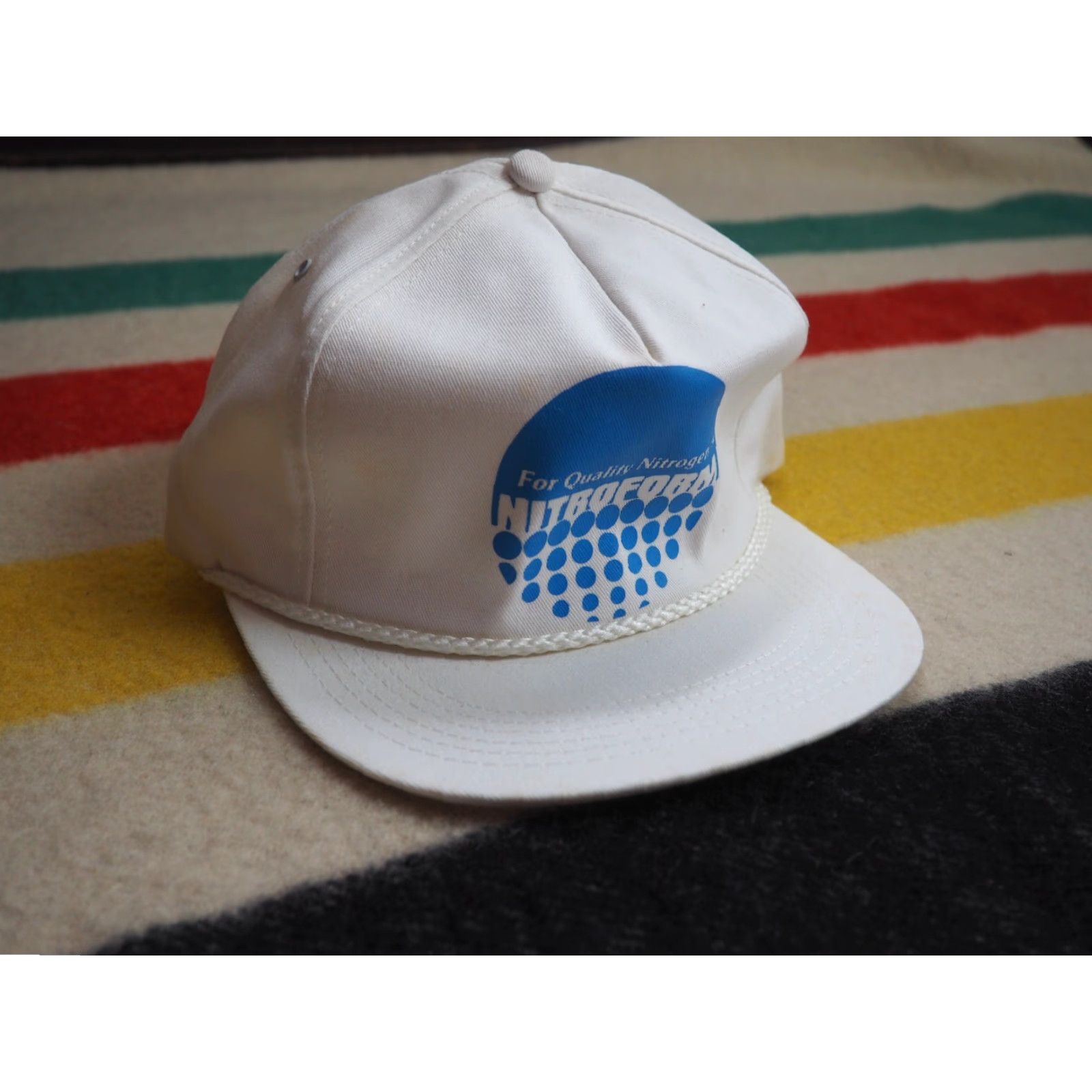 Vintage VTG 80s K-Brand Nitrogen Nitrofoam Chemical White Strapback Trucker Hat Cap OSFM Size ONE SIZE - 2 Thumbnail