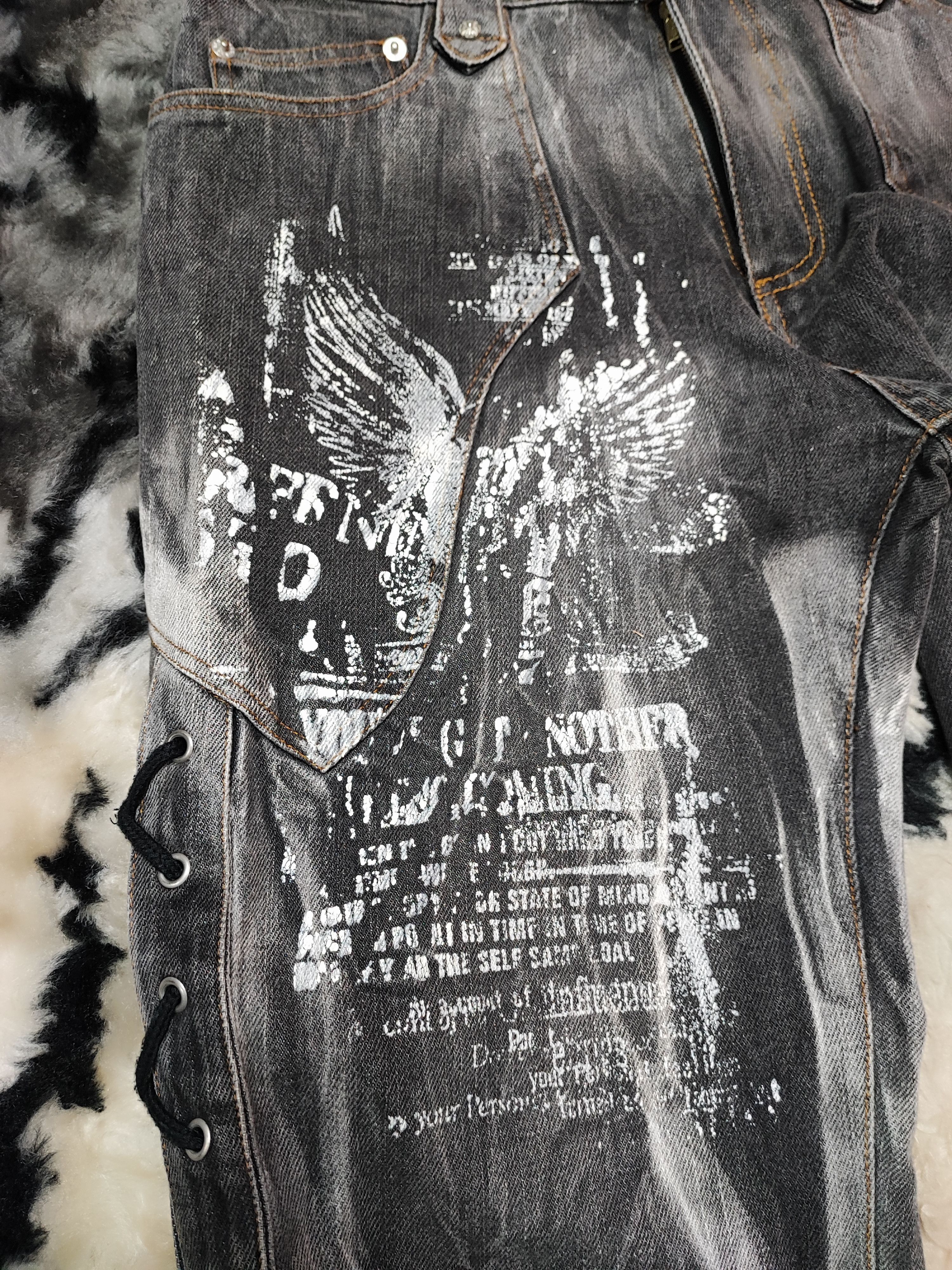 Undercover Berning Sho Bondage Punk Laced Denim Flares Size US 30 / EU 46 - 9 Thumbnail