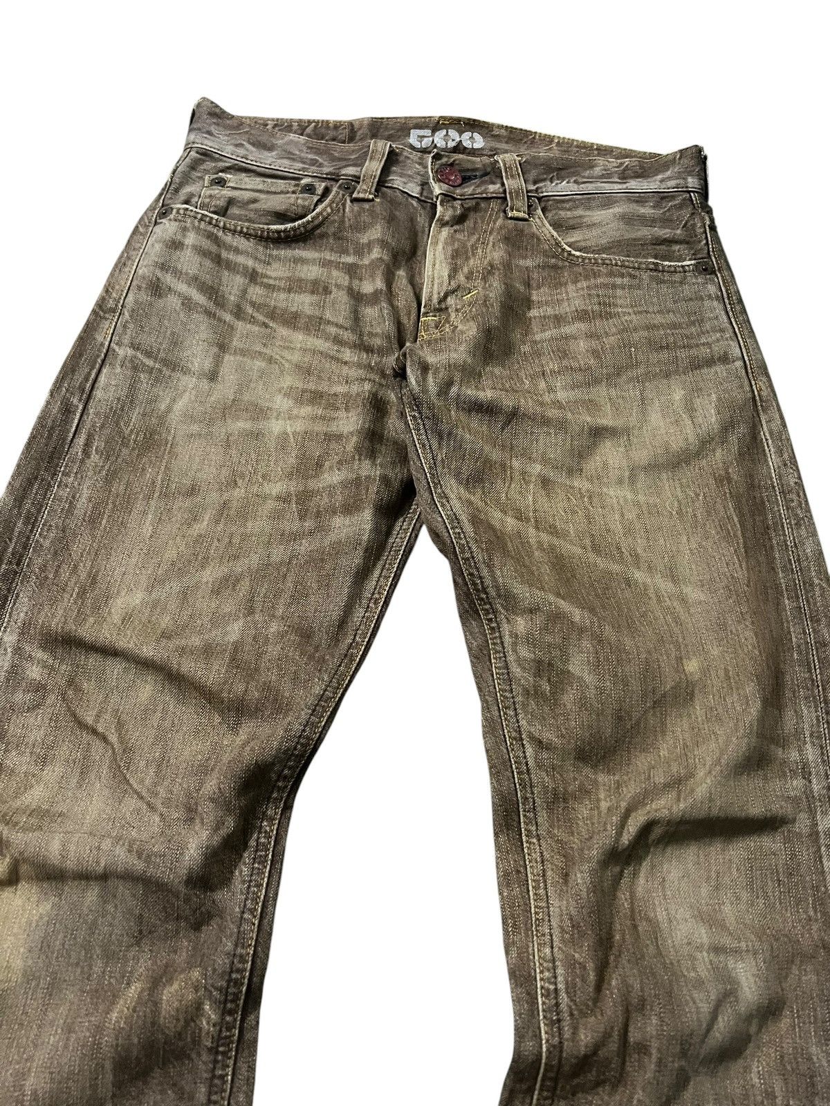 Kapital Vintage Edwin Brown 503 Clawmark Mud wash Jean Size US 31 - 3 Thumbnail