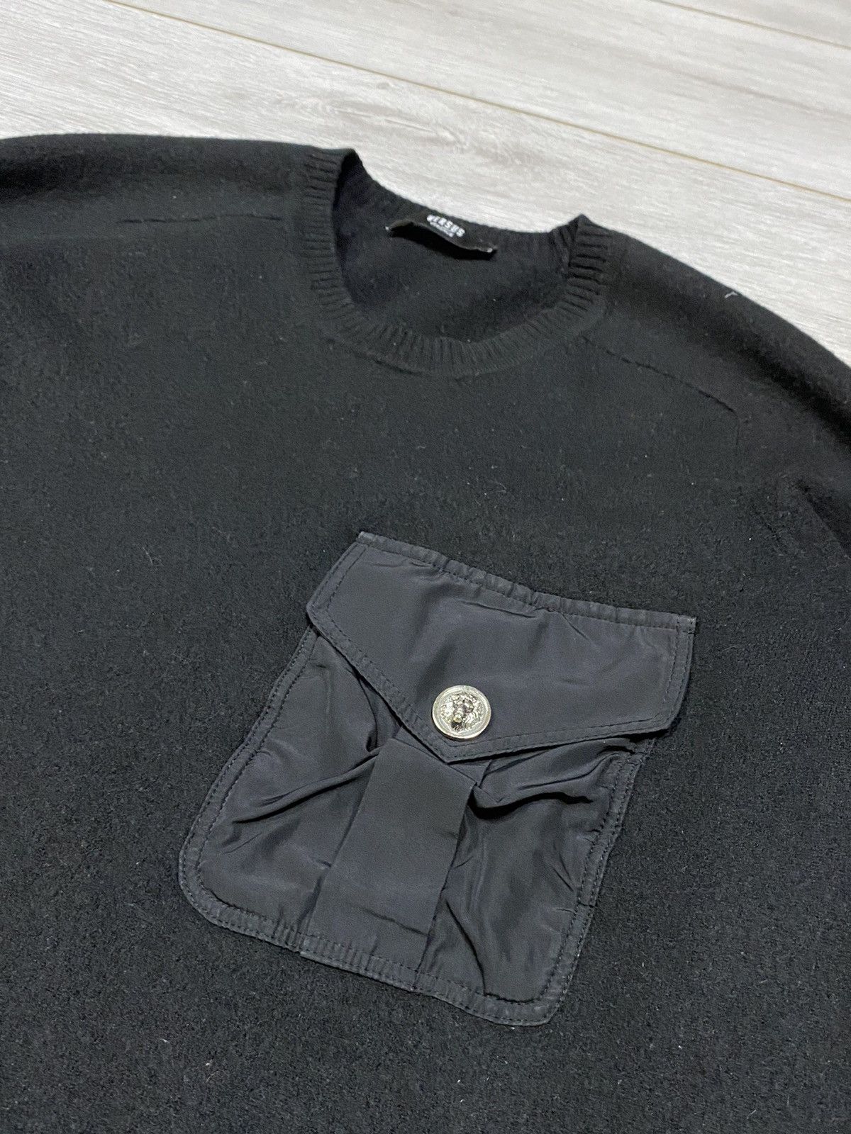Versus Versace Versace 🐯 vintage wool sweater nylon tiger pocket Size US M / EU 48-50 / 2 - 3 Thumbnail