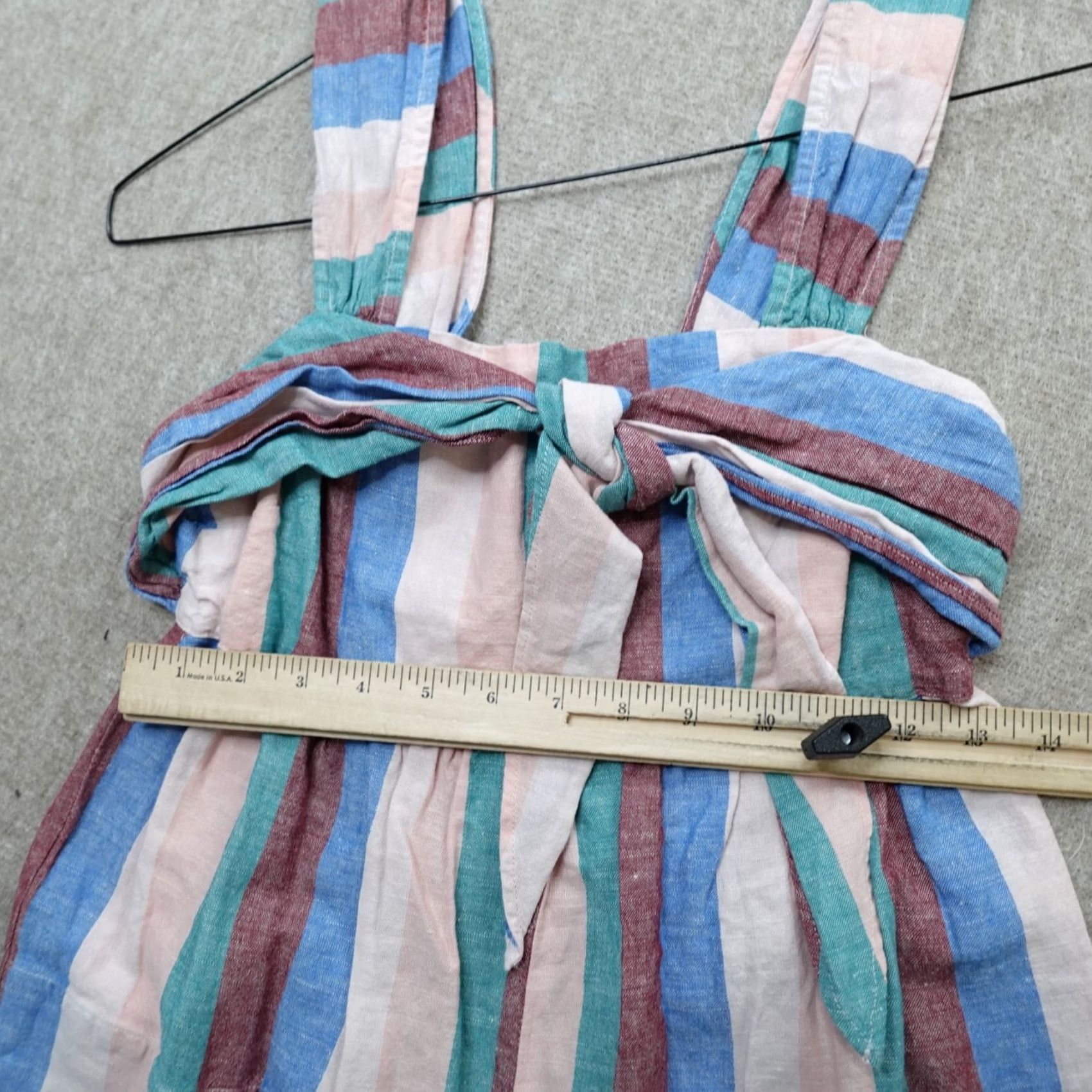 Madewell Madewell Jumpsuit Womens 4 Flagstaff Stripe Linen Cotton L8747 NEW Size 27" / US 4 / IT 40 - 4 Thumbnail