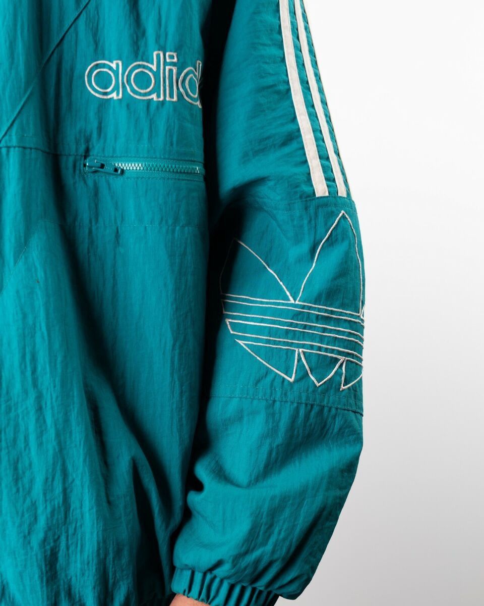 Adidas Vintage Rare/80s Adidas Big Logo Embroidered Nylon Jacket Size US L / EU 52-54 / 3 - 25 Thumbnail