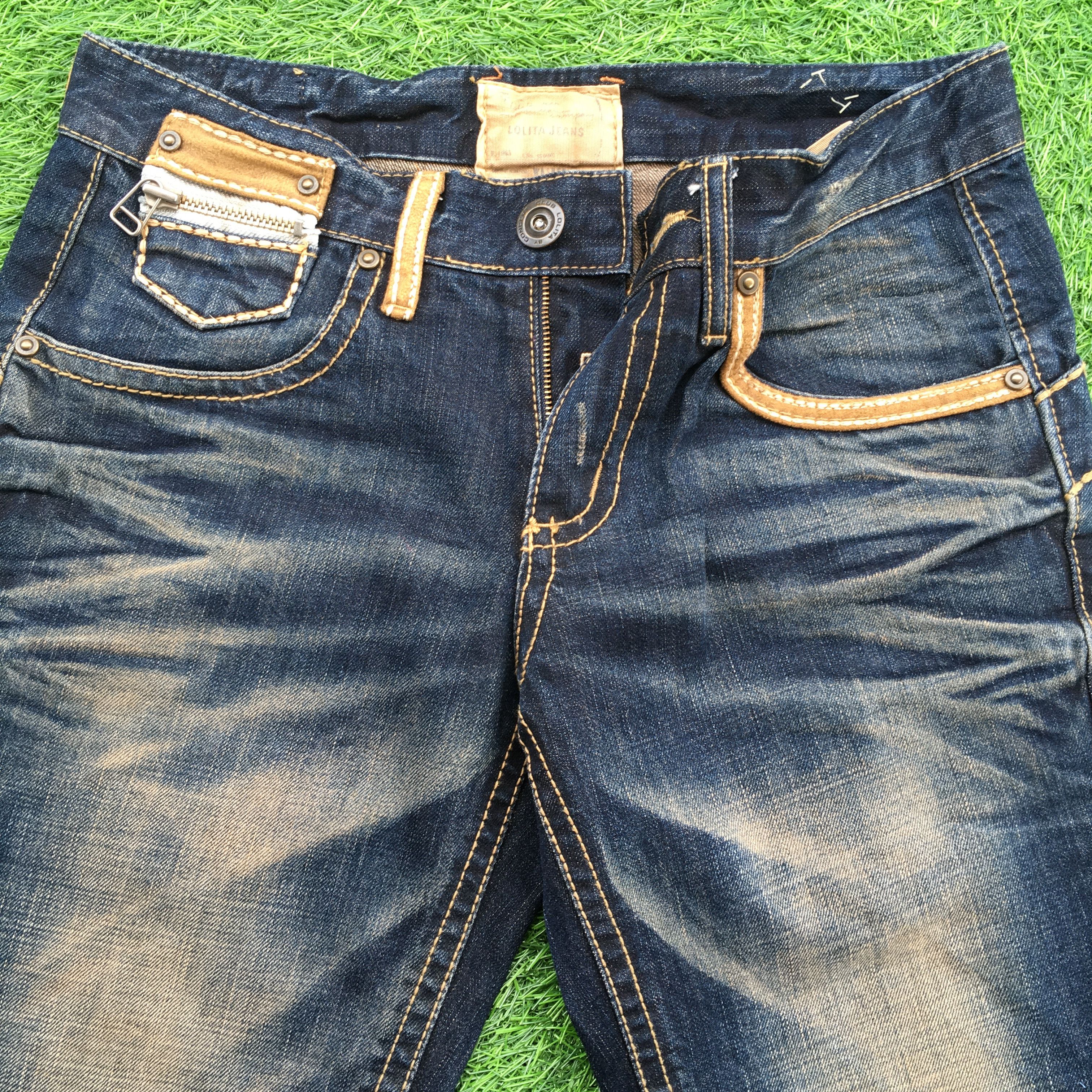 Japanese Brand × Jean Japanese embellished slim straight jeans D-1104 Size US 29 - 3 Thumbnail