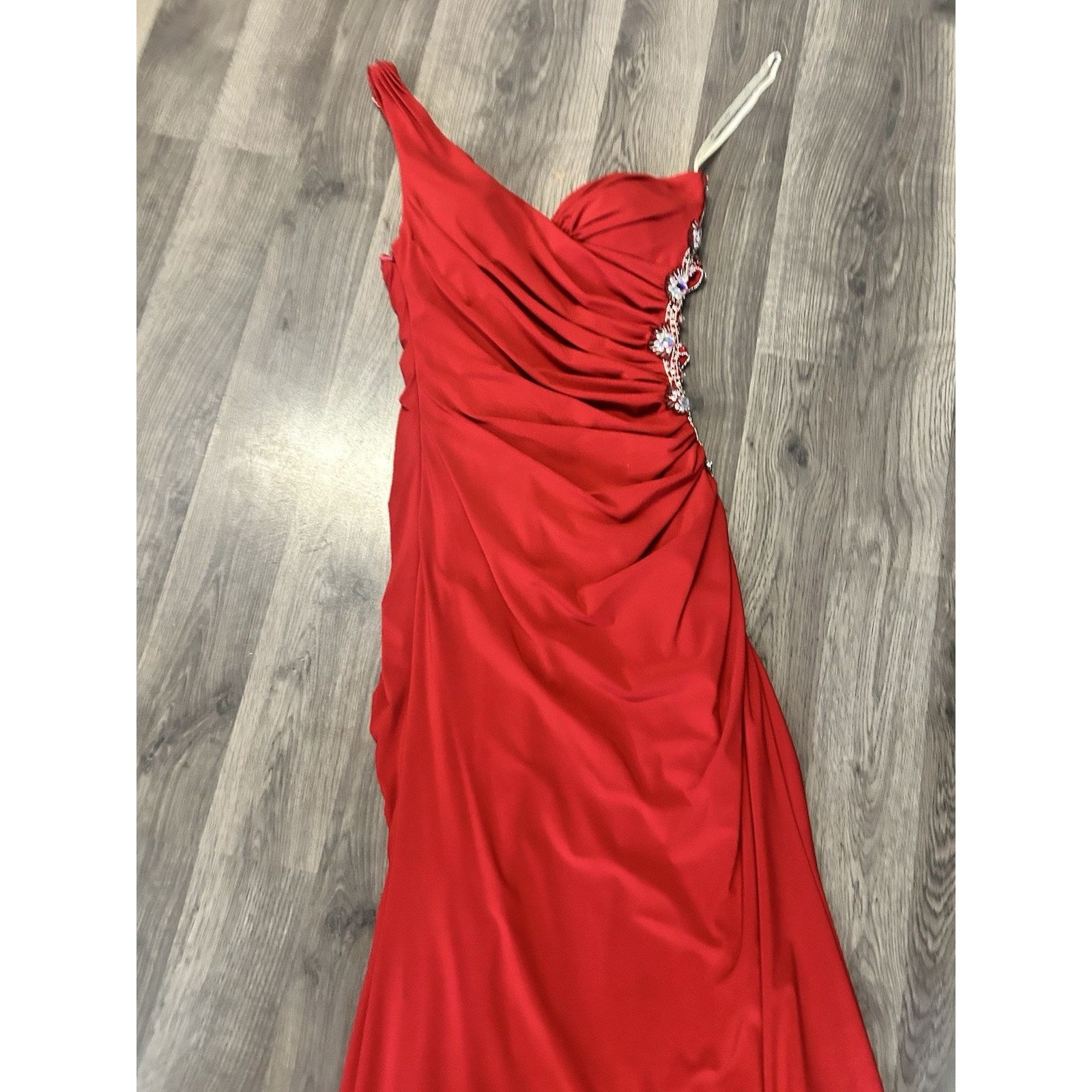 Other J asz Couture size 4 red Strappy Open Side & back Gem Dress Size S / US 4 / IT 40 - 3 Thumbnail