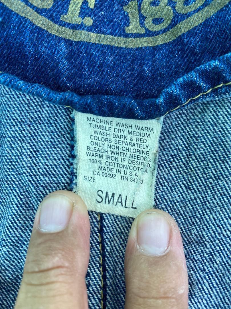 Lee × Vintage Vtg rare 70s Lee denim coat jacket union made workwear Size US S / EU 44-46 / 1 - 6 Thumbnail