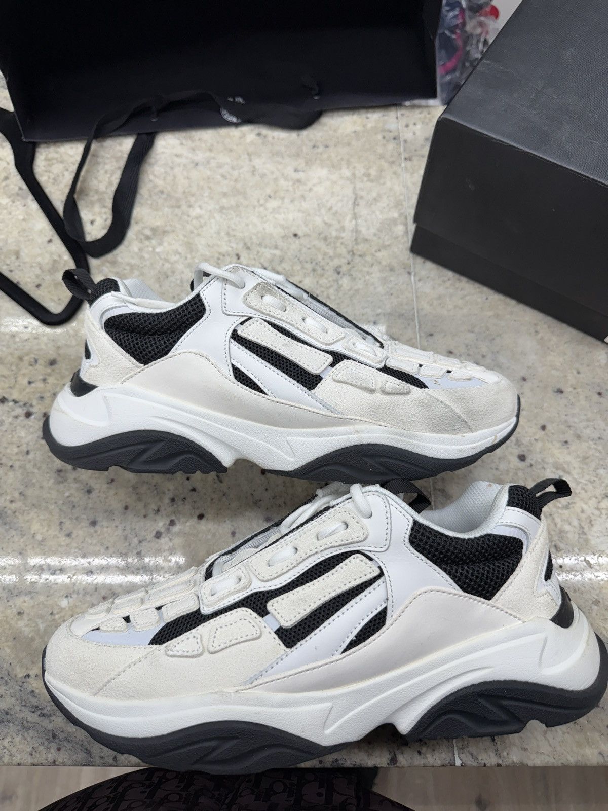 Amiri Amiri Black Bone Runners Size US 10 / EU 43 - 1 Thumbnail
