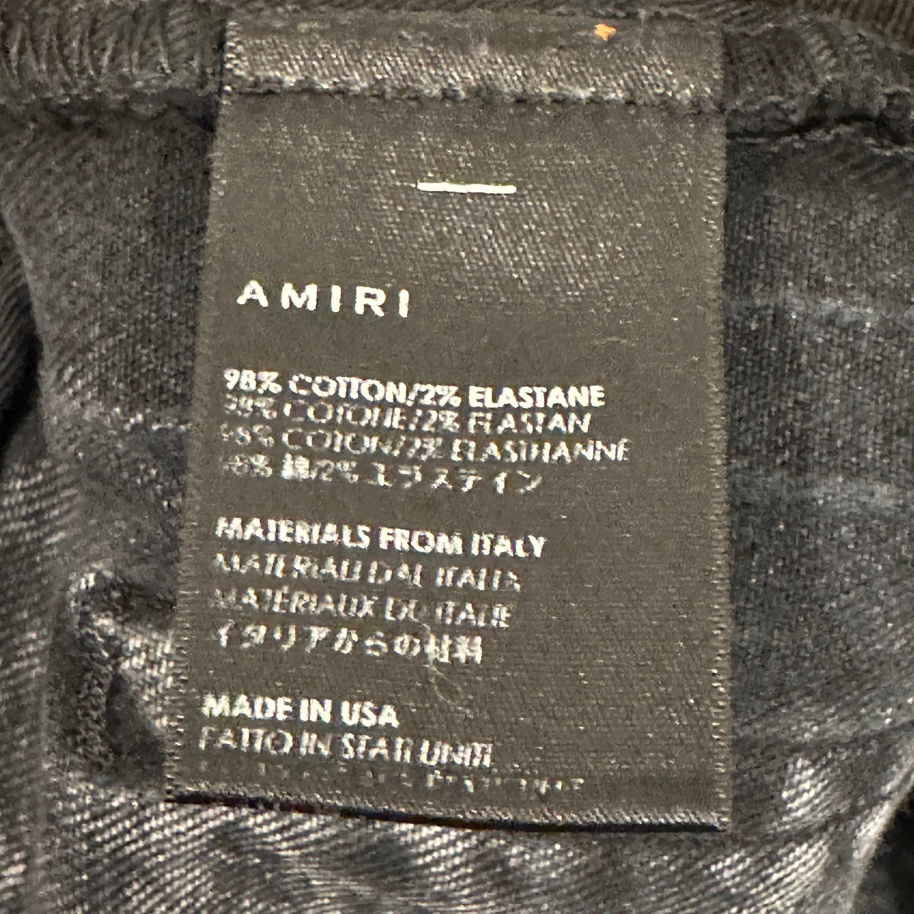 Amiri Amiri Pink Striped Black Denim Jeans Sz 34 Size US 34 / EU 50 - 6 Thumbnail