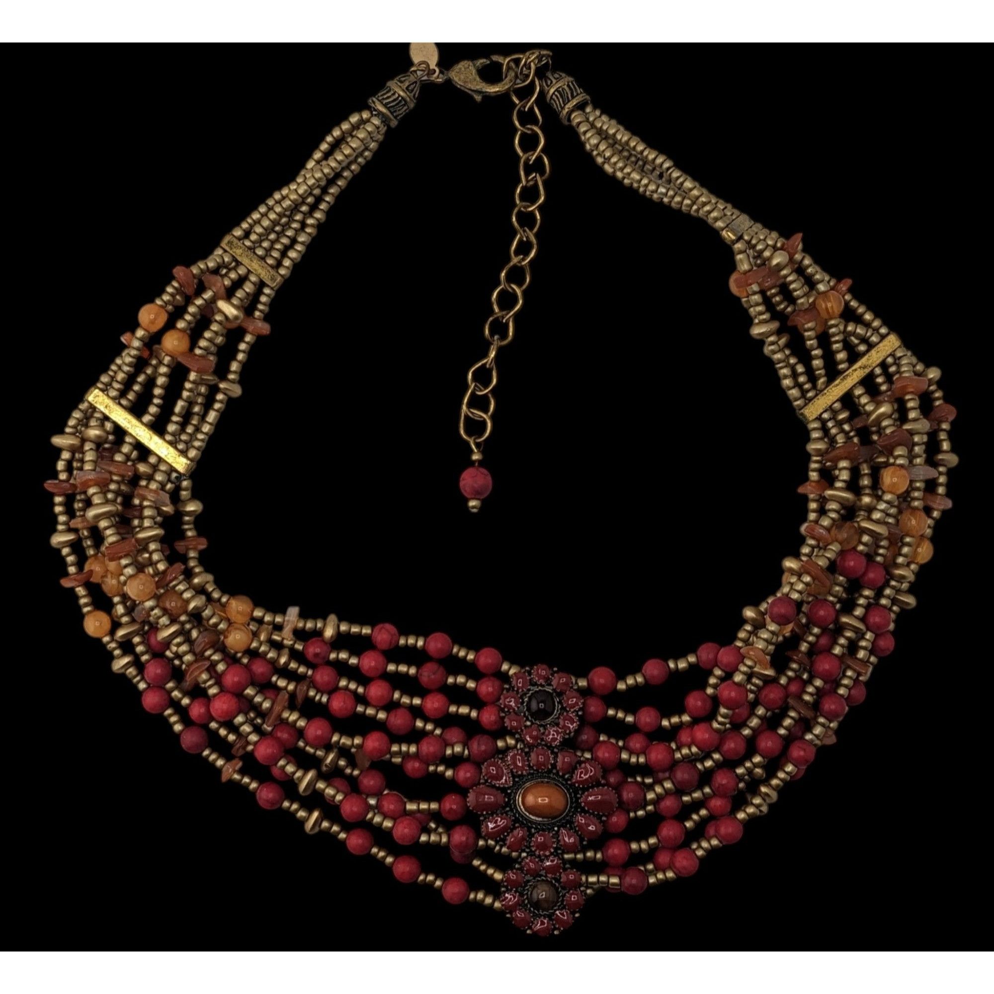 Chicos Chicos Vintage Bohemian Multi-Strand Beaded Statement Neckla Size ONE SIZE - 2 Thumbnail