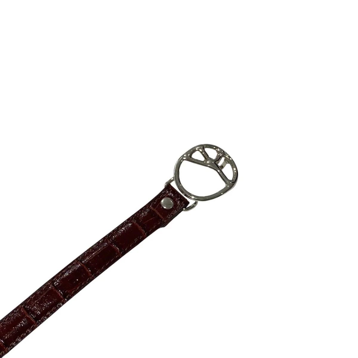 Peace Sign Buckle Leather Belt