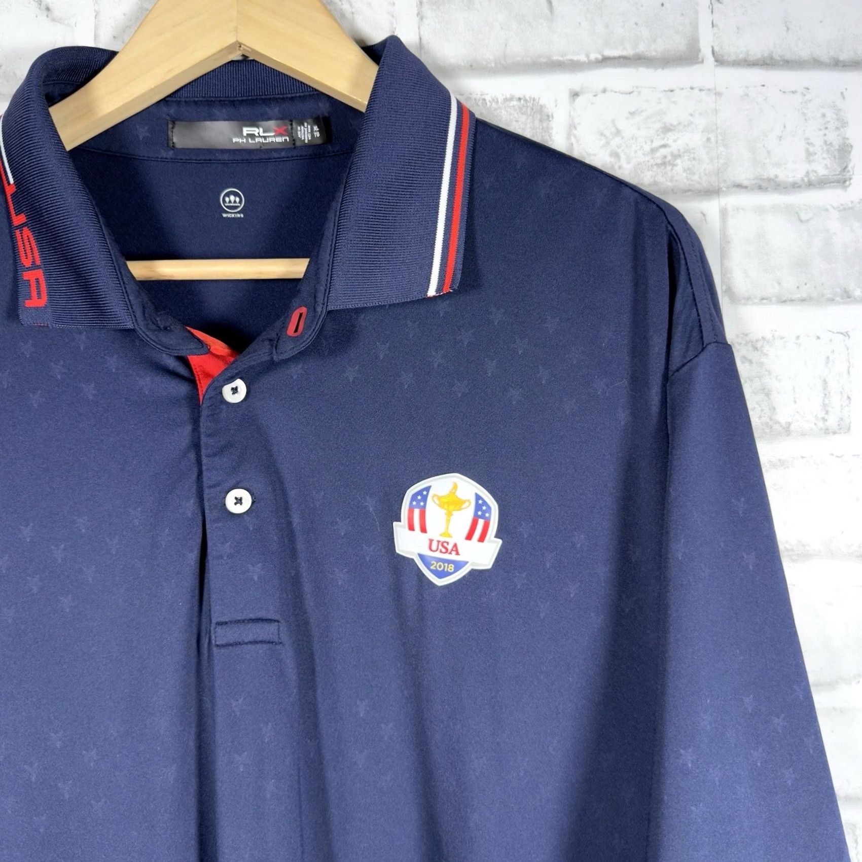 RLX Ralph Lauren RLX Ralph Lauren Blue Team USA 2018 Polo Shirt Mens XL Athletic Shirt Size US XL / EU 56 / 4 - 2 Thumbnail