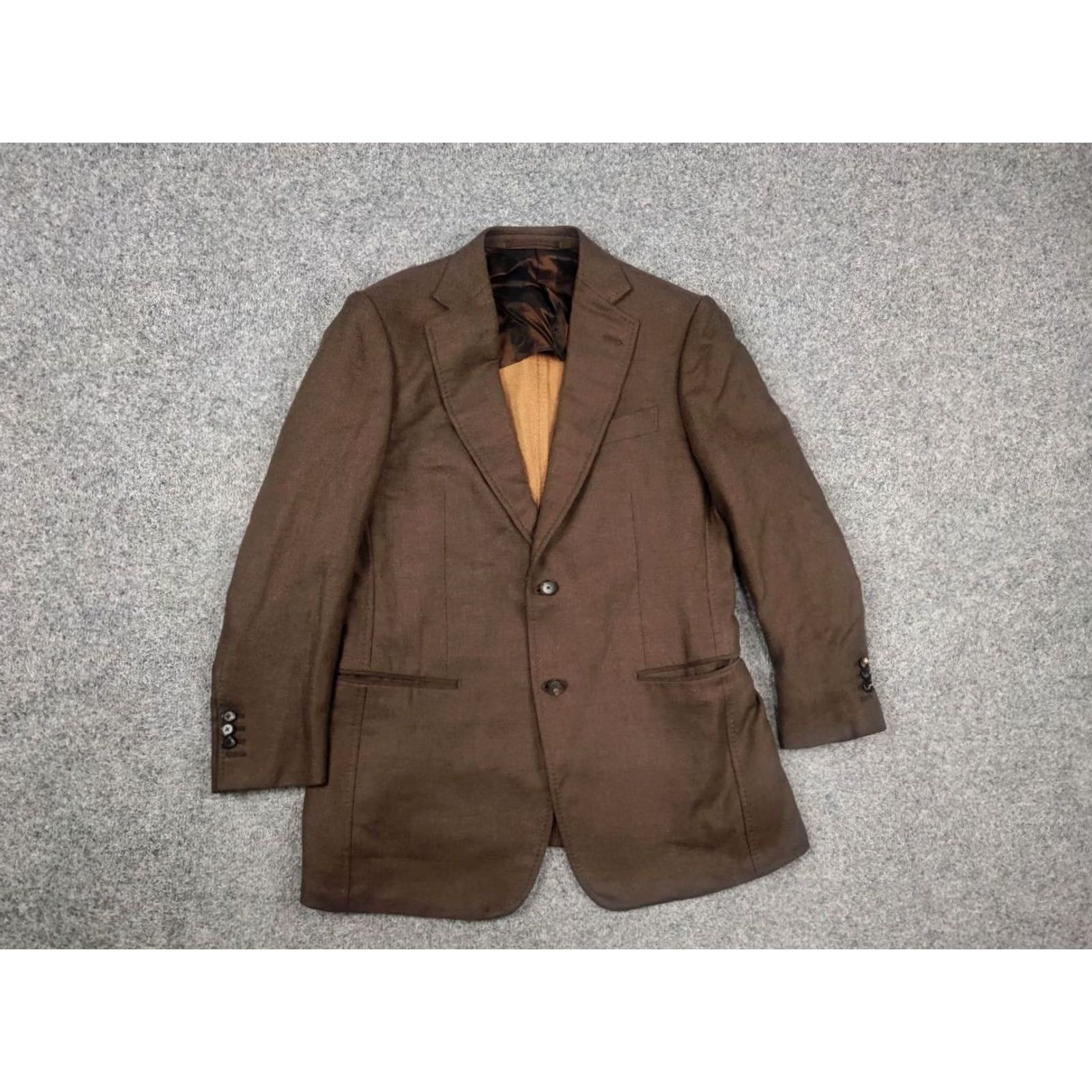 Pal Zileri Pal Zileri Blazer Shirt Jacket Brown Cashmere Silk 2 Button Notch Lapel Single-Breasted Vintage No 3-Button Sleeve 58 cm L Regular Italy 2 Piece Size 42R - 2 Thumbnail
