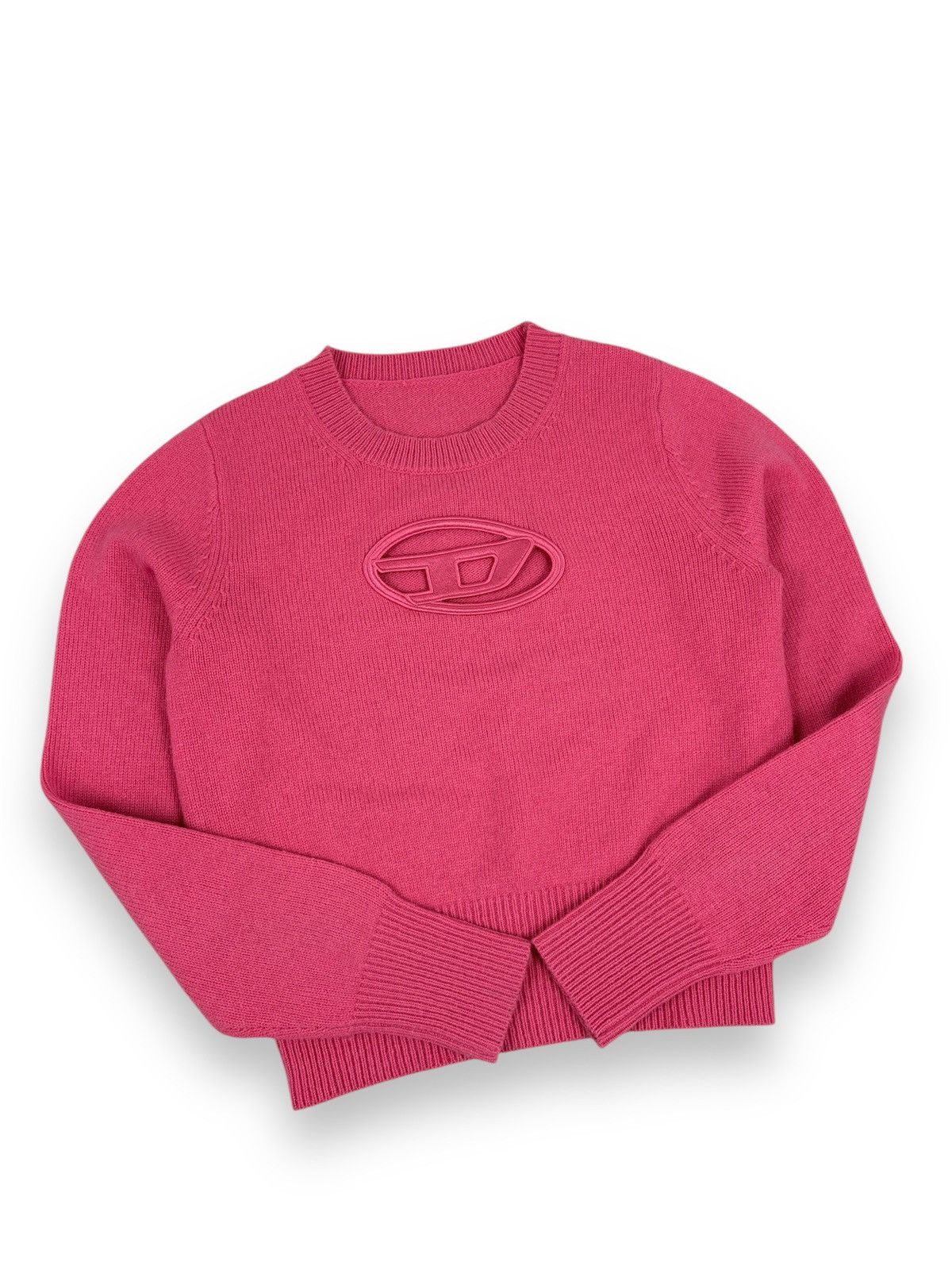 Diesel Black Gold Rare M-Areesa Embroidered Big Logo Wool Cut Out Sweater Jumper Pullover Size S / US 4 / IT 40 - 11 Thumbnail