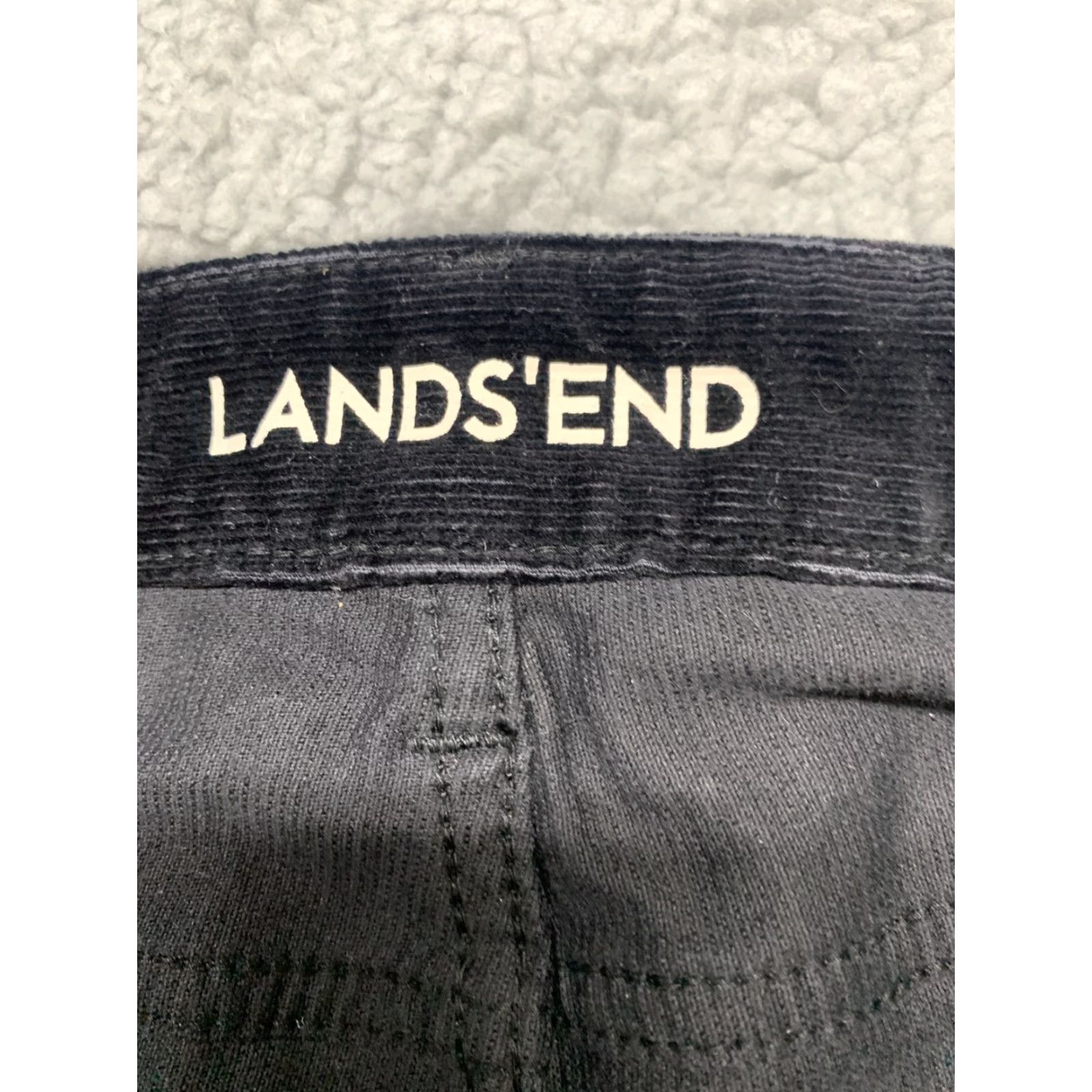 Lands' End Lands' End Womens Black Corduroy Pants 14 Mid Rise Straight 35 x 32 Pants Dress Pants Mens Womens Girls Size 36" / US 14 / IT 50 - 4 Thumbnail