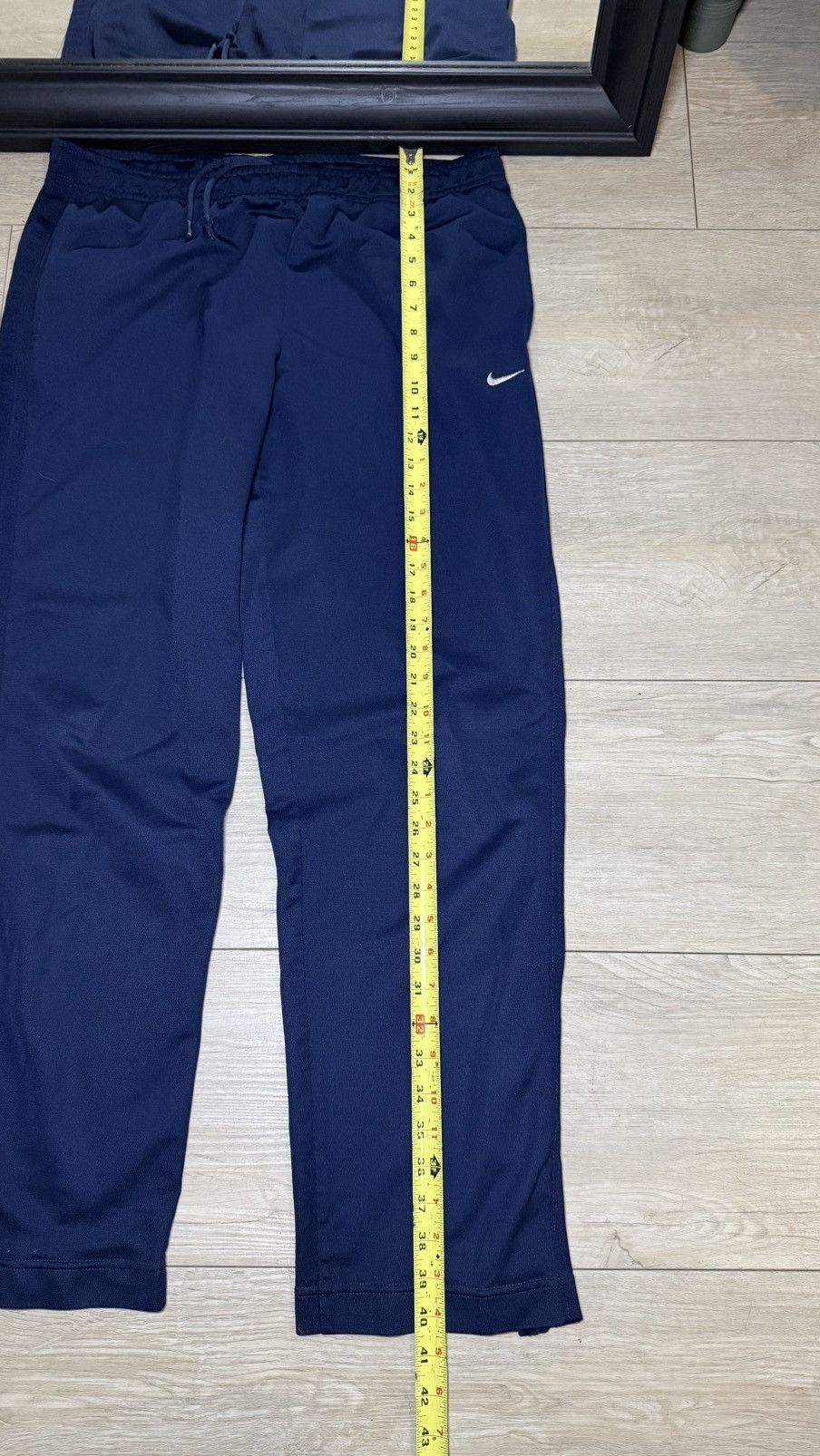 Nike Y2K 2000s Baggy Navy Blue Nike Baggy Sweatpants/ Track Pants Size US 34 / EU 50 - 4 Thumbnail