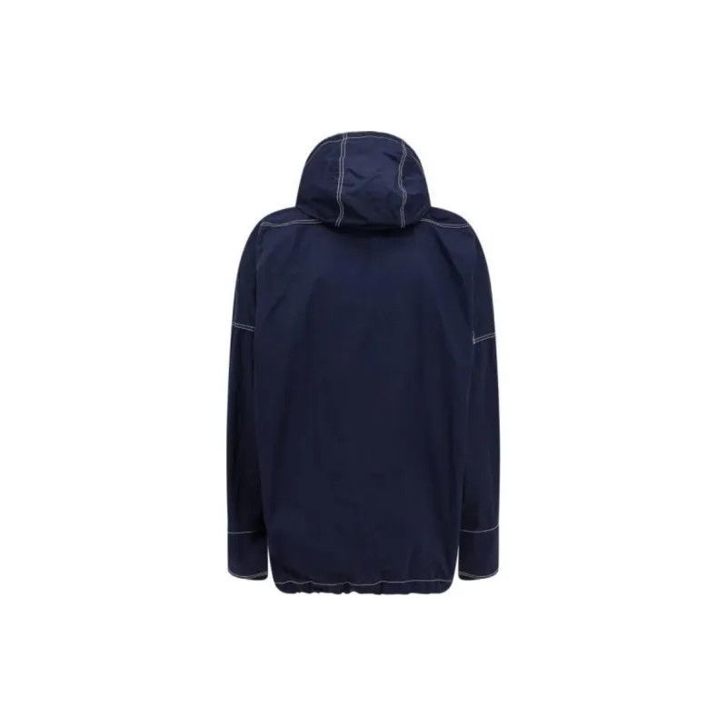 Bottega Veneta o1n1vont1224 Hooded Tech Nylon Blouson Jacket in Marine Blue Size US XL / EU 56 / 4 - 2 Thumbnail