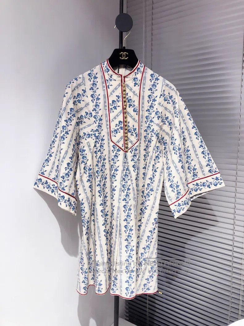 Gucci Gucci Blue rose bud letter print dress Size XS / US 0-2 / IT 36-38 - 1 Thumbnail
