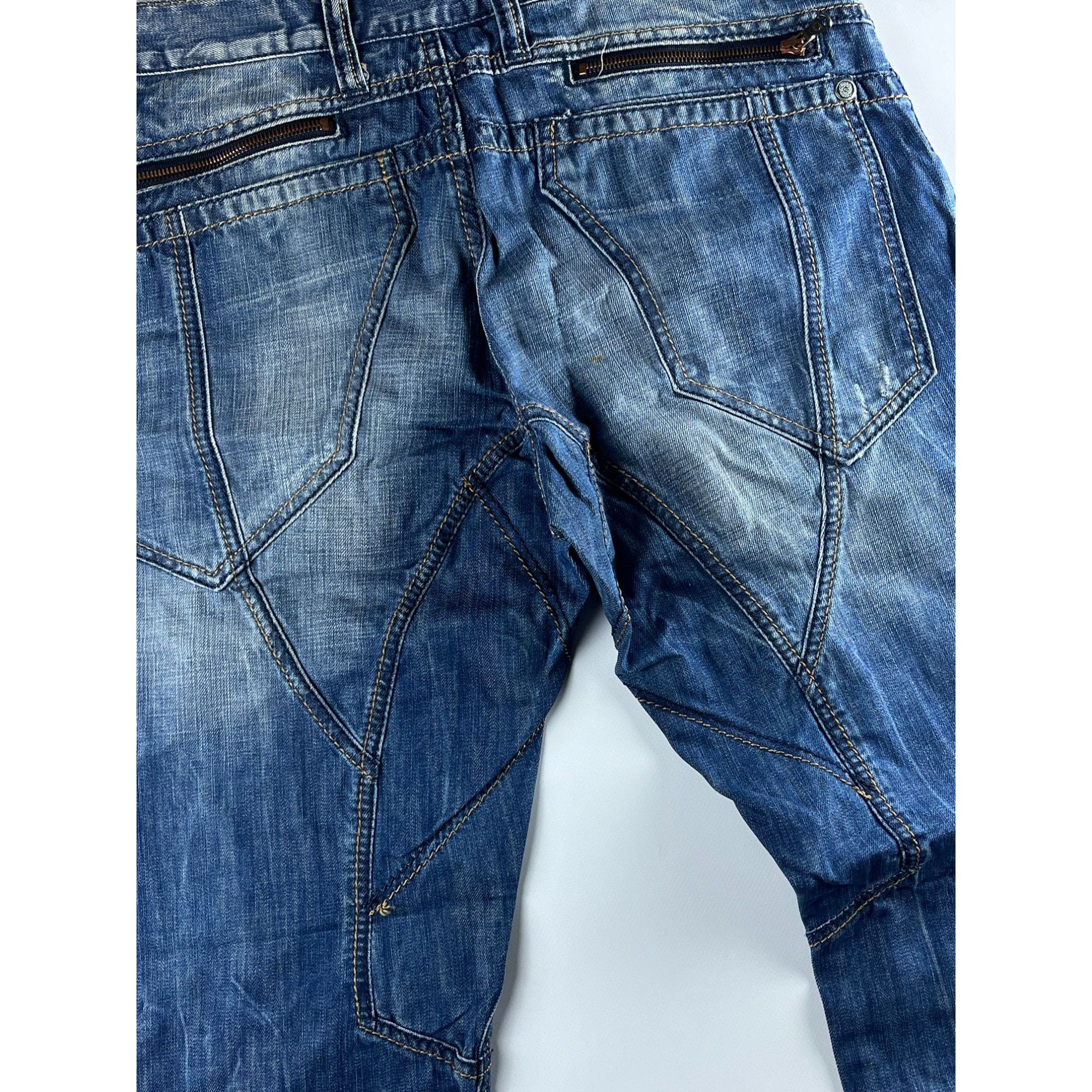 Vintage Cipo & Baxx Blue Distressed Denim Jeans W32 L32 Size US 33 - 6 Thumbnail