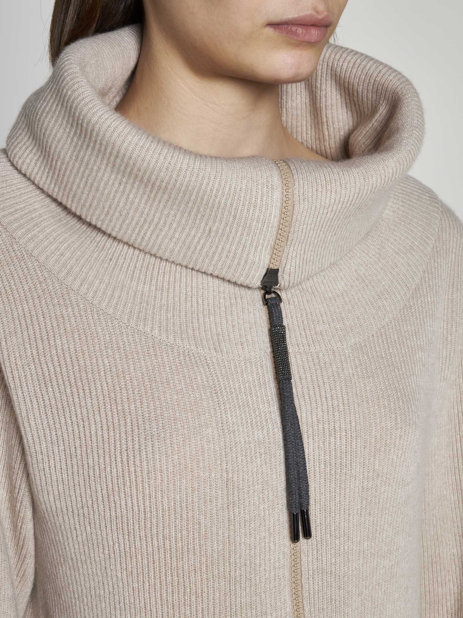 Brunello Cucinelli o1y0725 Cardigan in Beige Size M / US 6-8 / IT 42-44 - 2 Thumbnail