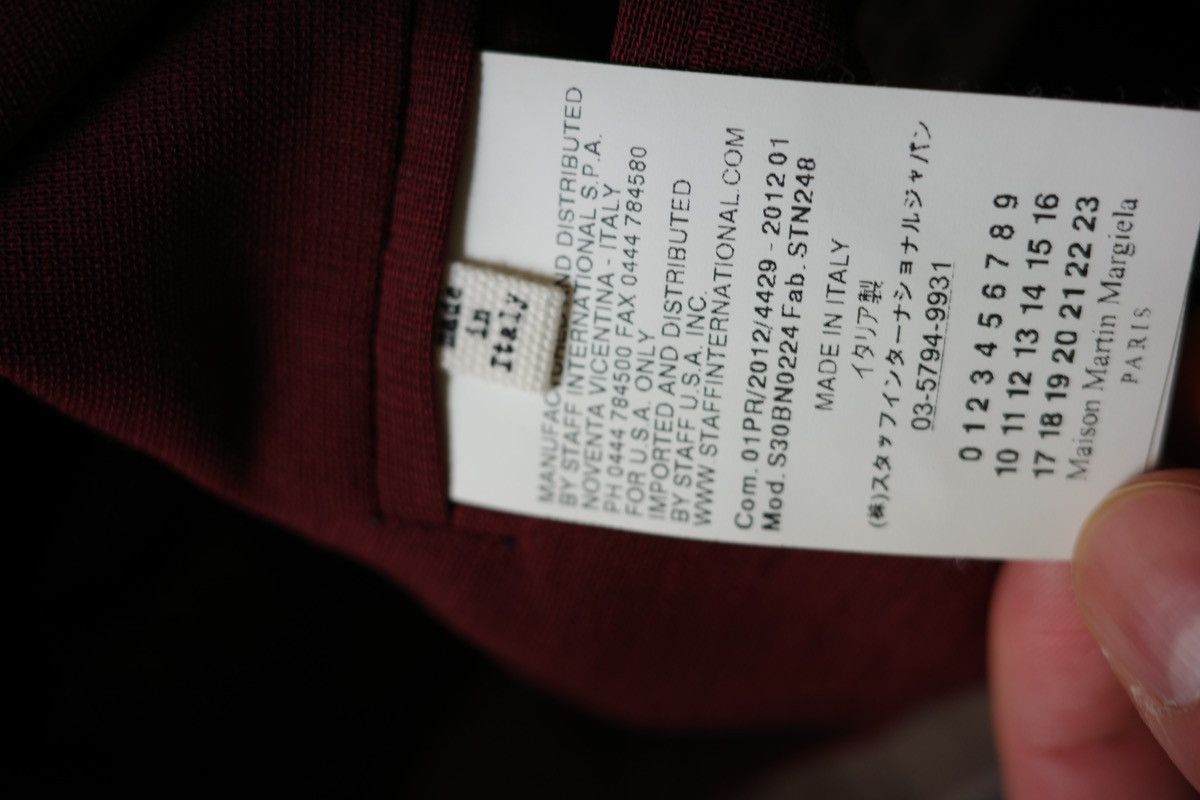 Maison Margiela Maison Margiela red wool and linen blazer Size 48R - 6 Thumbnail