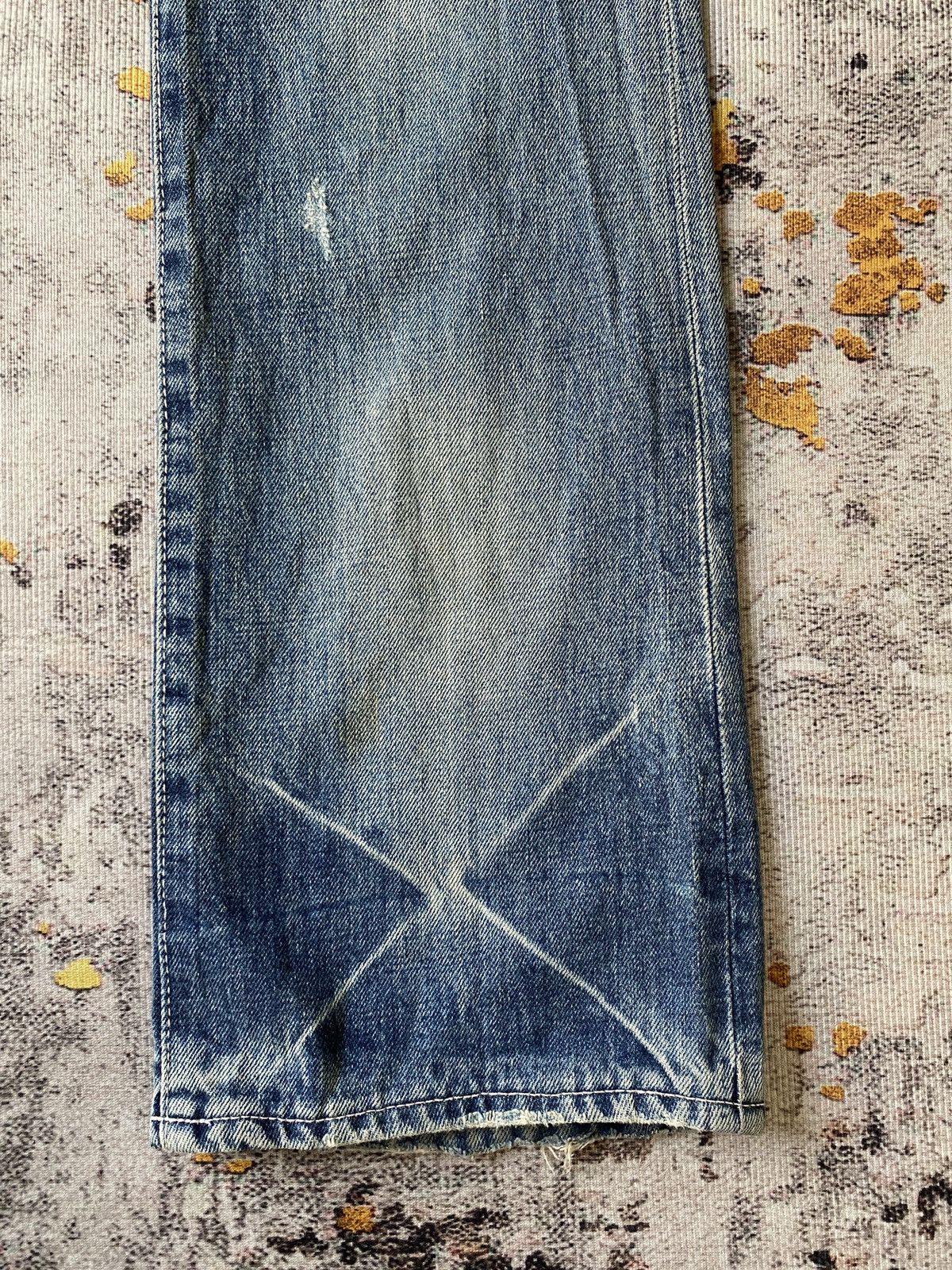 Japanese Brand Cavari A Claw Mark Studded Distressed Flare Denim Size US 32 / EU 48 - 5 Thumbnail