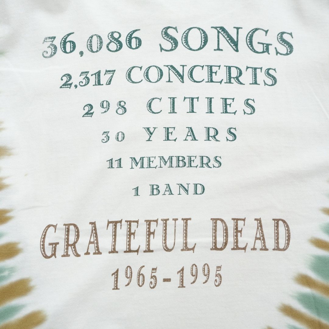 Grateful Dead 1996 Grateful Dead 36086 Songs Green White Long Sleeve Tee Size US L / EU 52-54 / 3 - 6 Thumbnail