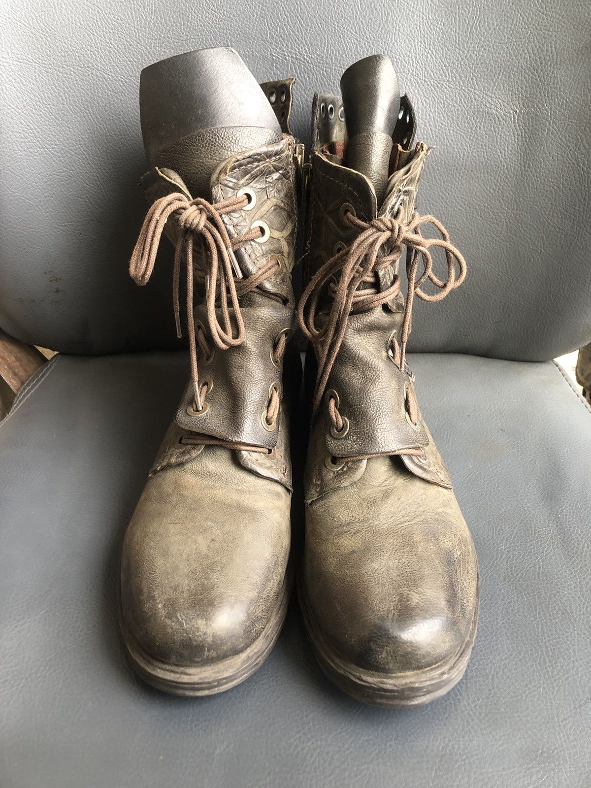 A.S.98 A.S 98 Green Calfskin Leather Women’s Boots Size 37 Size US 7 / IT 37 - 3 Thumbnail