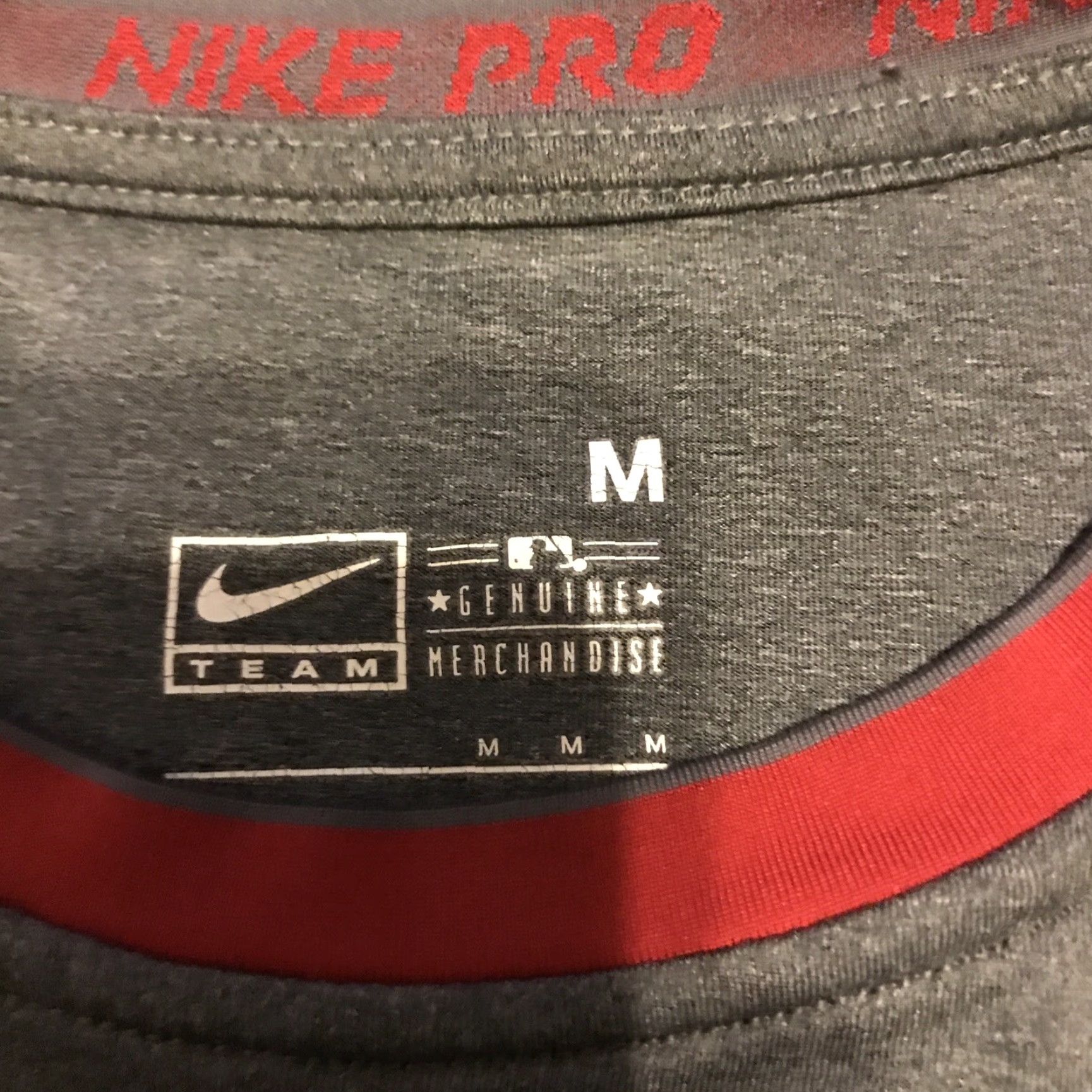 Nike Nike Pro Combat Dri-FIT Shirt Mens M Crew Neck Long Sleeve Gray Multicolor Colorful Dri-Fit Athletic Activewear Shirt Men Size US M / EU 48-50 / 2 - 2 Thumbnail