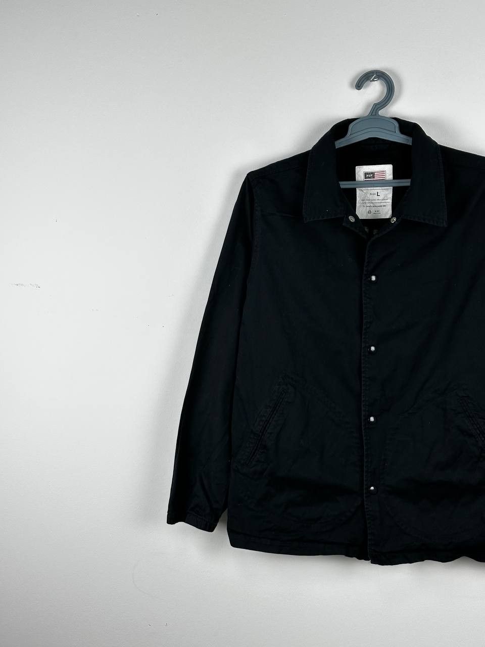 Huf Huf Sample Not For Sale Big Logo Cotton Overshirt Size L Size US L / EU 52-54 / 3 - 3 Thumbnail