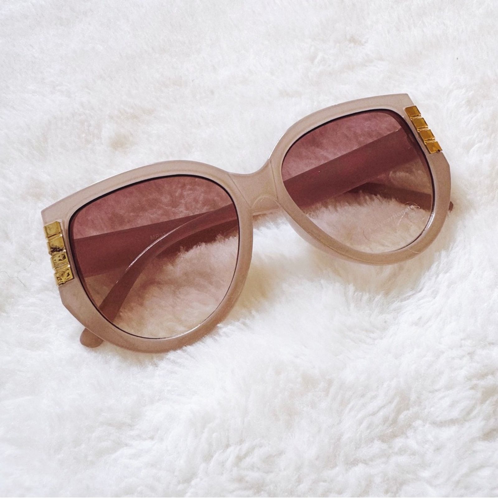 Other Rosy Light Gray Cat Eye Oversized Sunglasses Size ONE SIZE - 5 Thumbnail