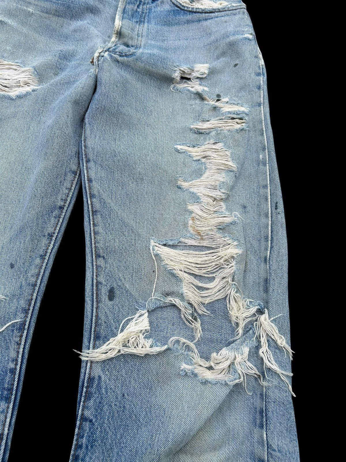 Levi's Vintage Clothing 80's THRASHED Levis 524 Selvedge Grunge Punk Denim Jeans Size US 28 / EU 44 - 10 Thumbnail